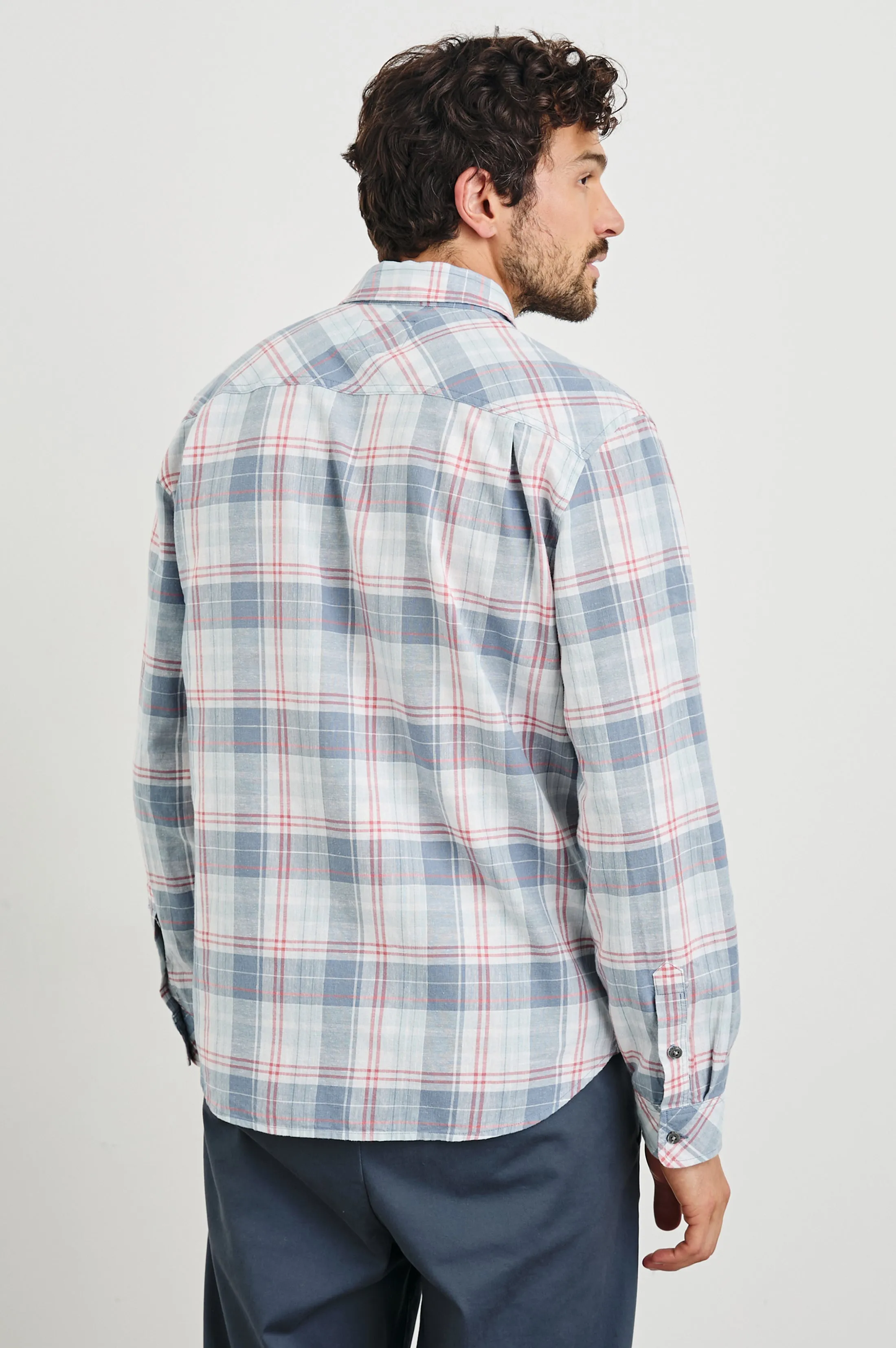 CLYDE SHIRT - LEGACY BLUE CRIMSON sold by Rails product image thumbnail 5