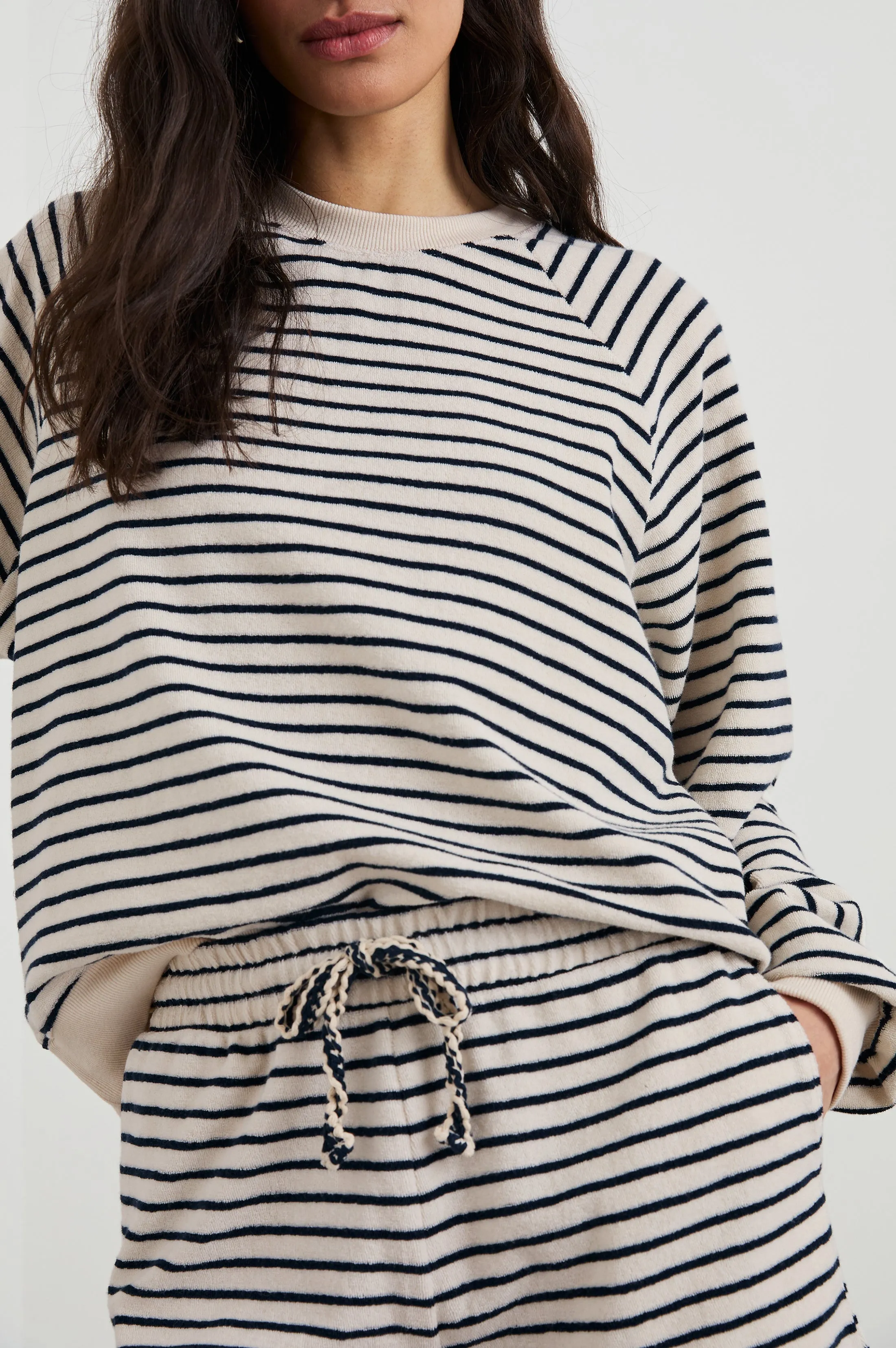 THERON SWEATSHIRT - SAILOR STRIPE TERRY TOWEL sold by Rails product image thumbnail 2