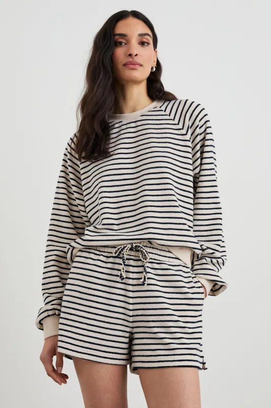 THERON SWEATSHIRT - SAILOR STRIPE TERRY TOWEL sold by Rails