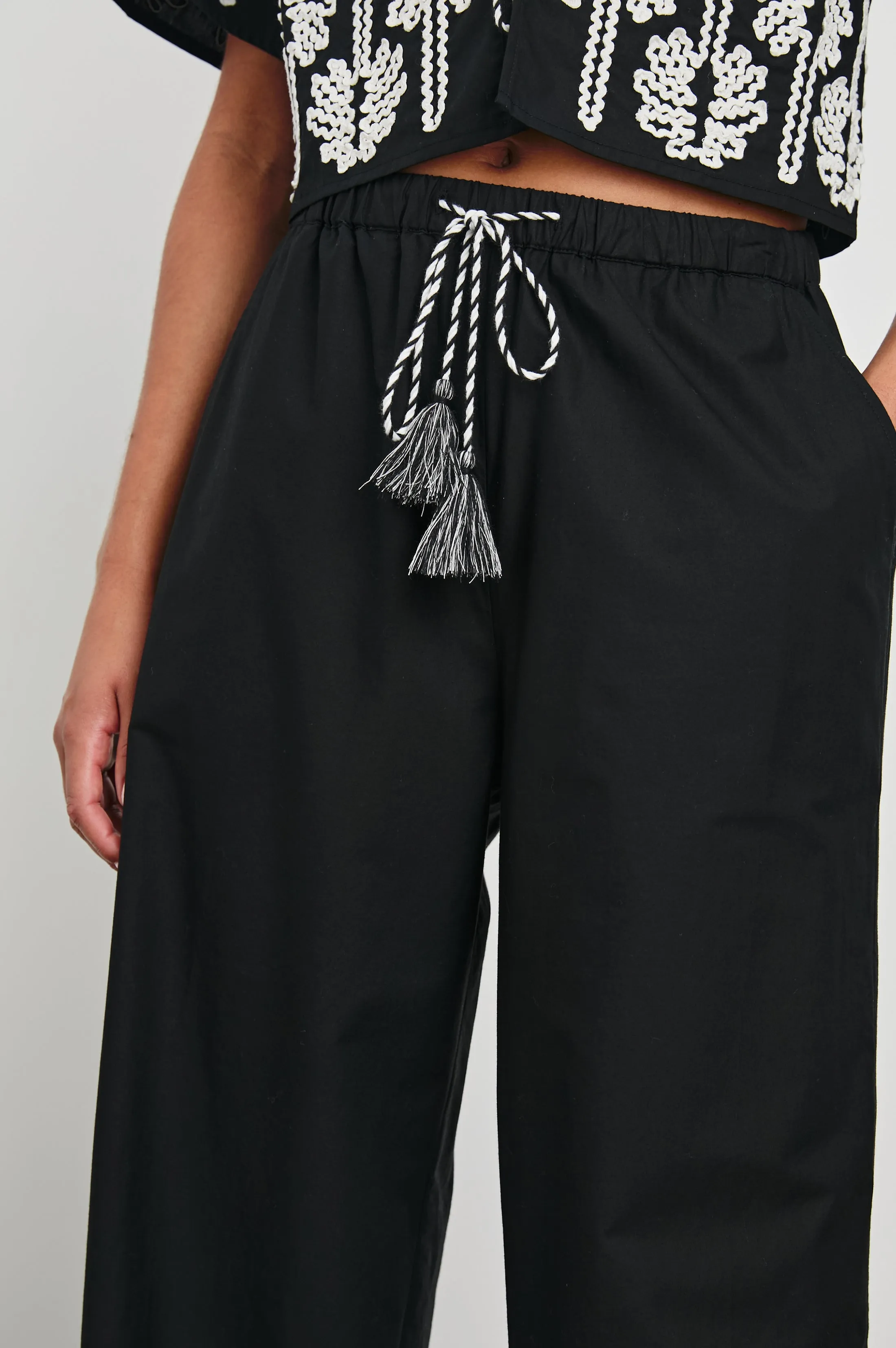 EMMIE PANT - BLACK IVORY PALM TREES sold by Rails product image thumbnail 2