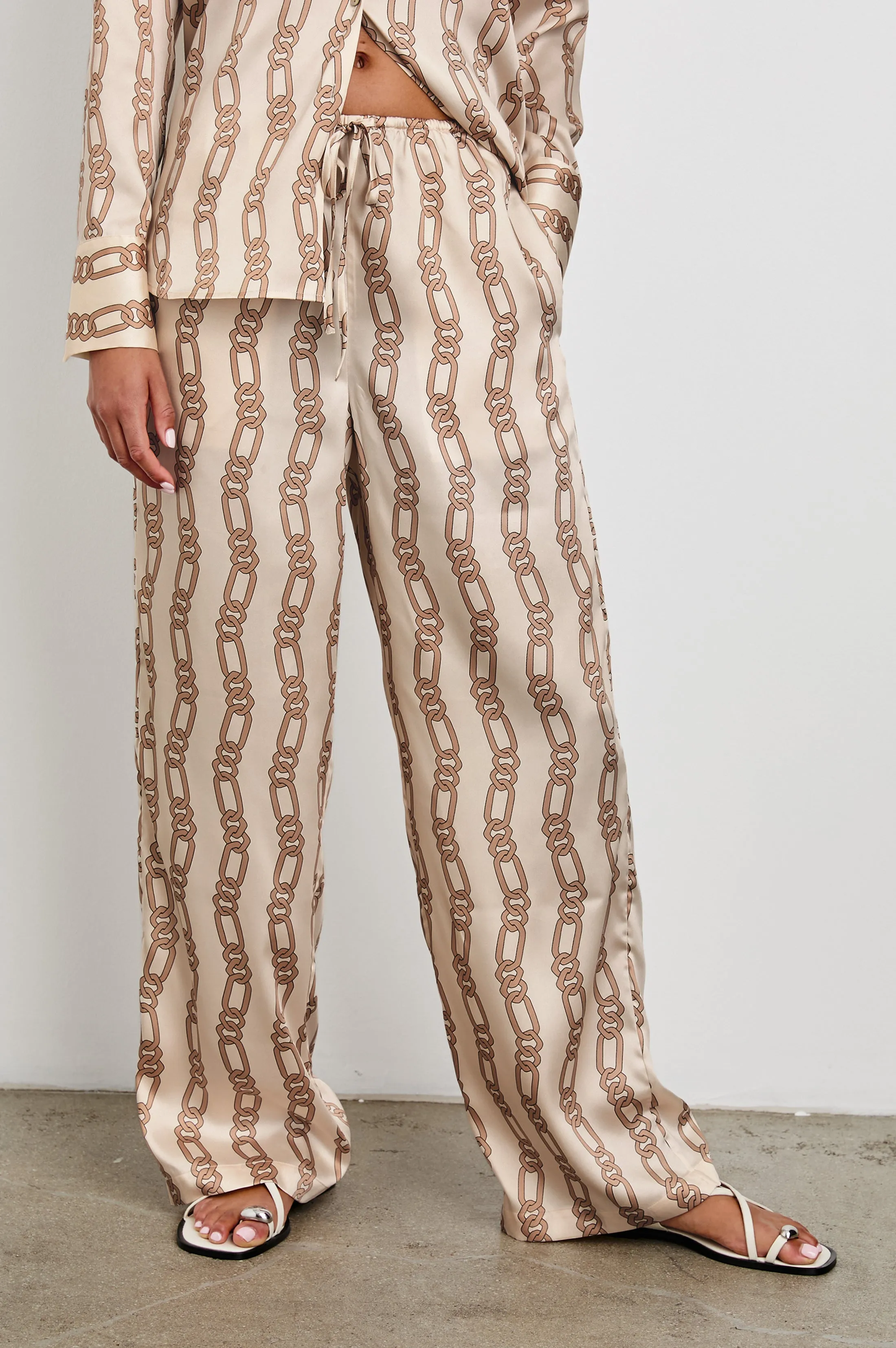 DAMANI PANT - IVORY GOLD LINK sold by Rails