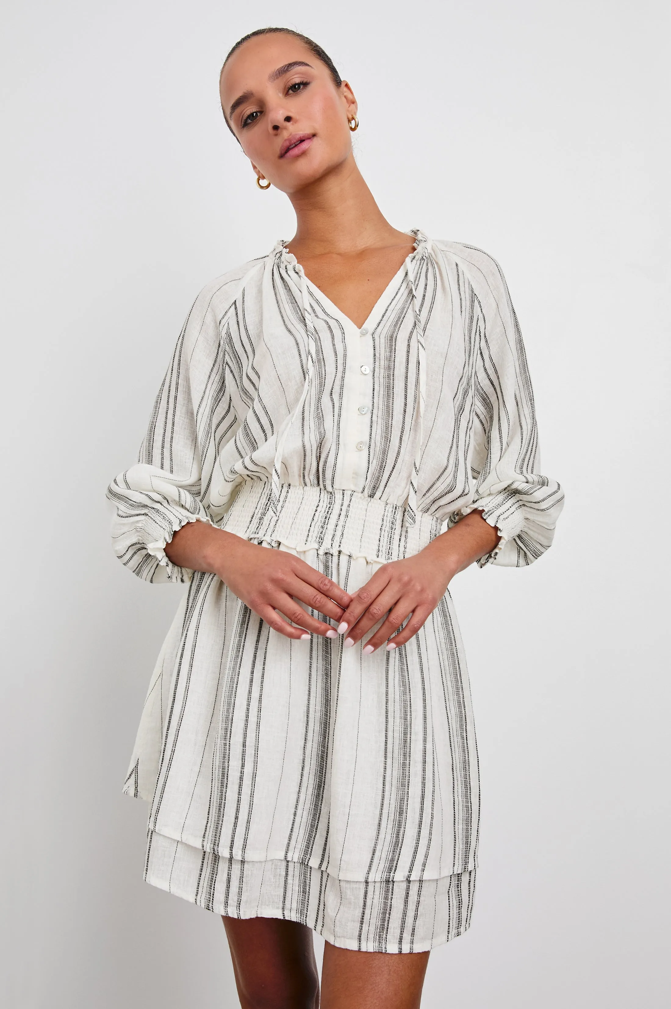 CRYSTAL DRESS - BASQUE STRIPE sold by Rails