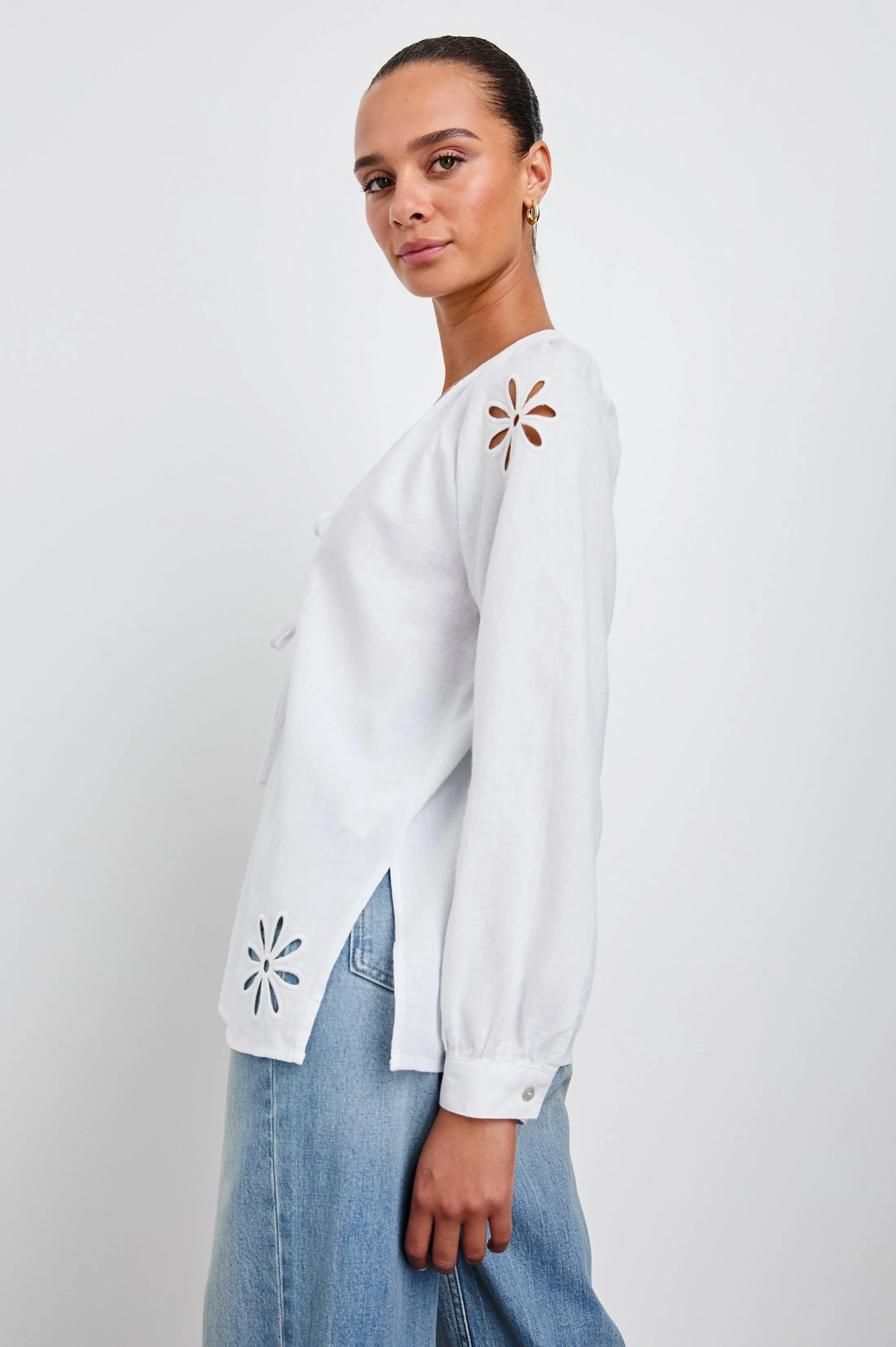 BRIELLE TOP - WHITE EYELET sold by Rails product image thumbnail 5