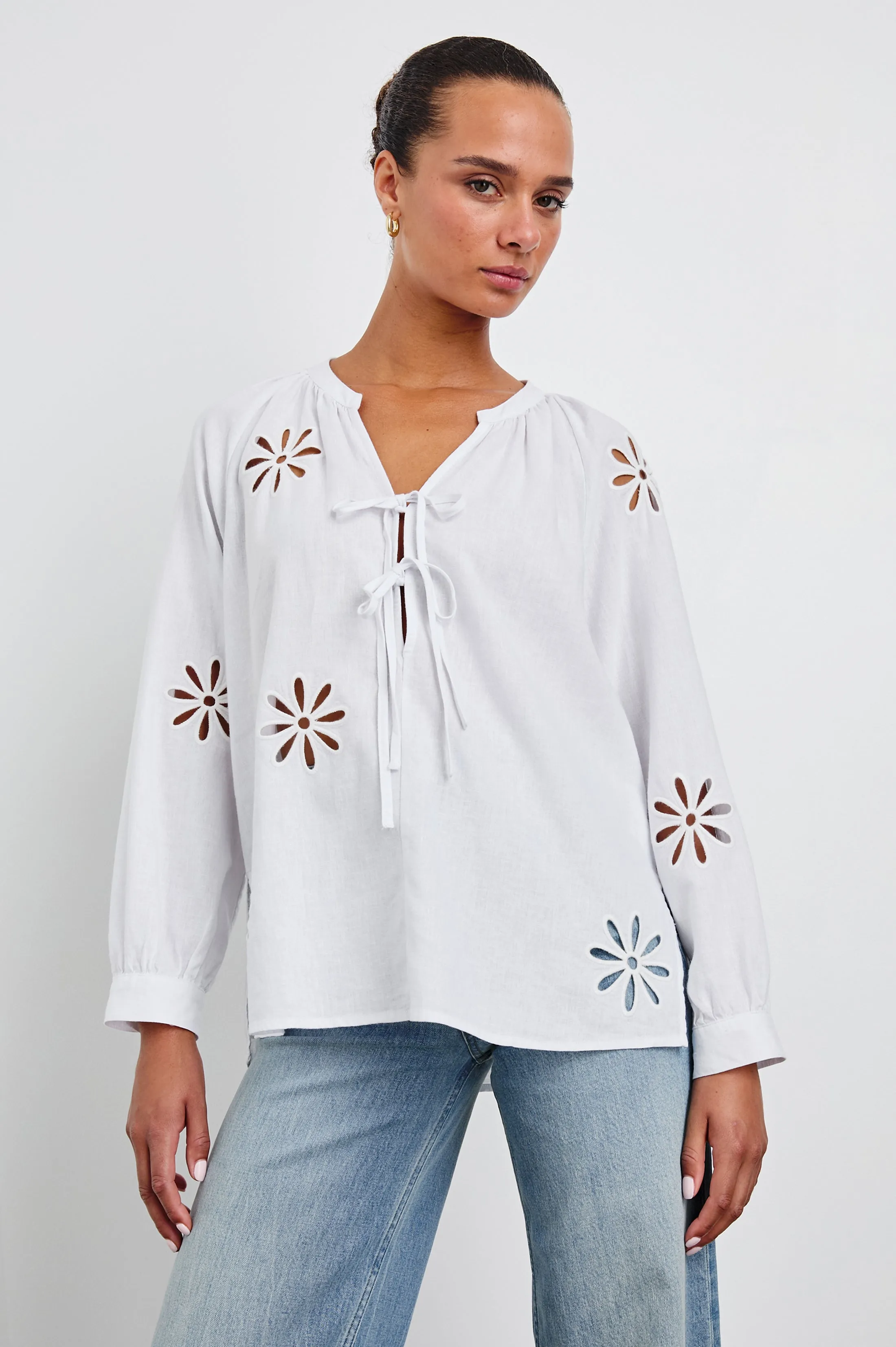 BRIELLE TOP - WHITE EYELET sold by Rails product image thumbnail 3