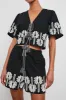 ARMANDA SHORT - BLACK IVORY PALM TREES sold by Rails