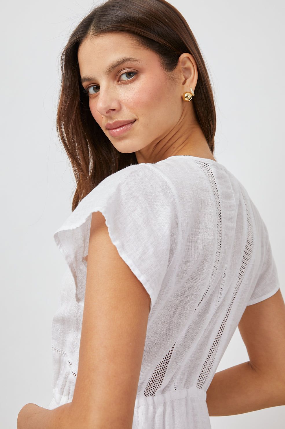 KIKI DRESS - WHITE LACE DETAIL sold by Rails product image thumbnail 4