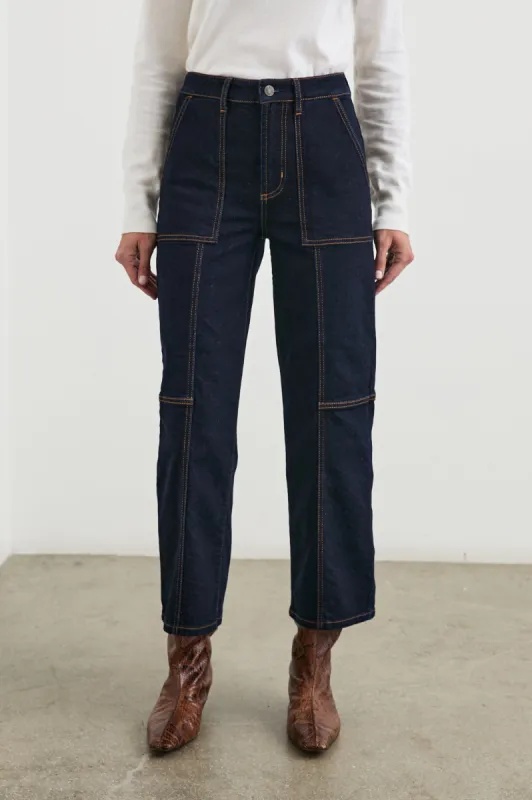 GETTY CROP UTILITY WIDE LEG - MIDNIGHT BLUES sold by Rails