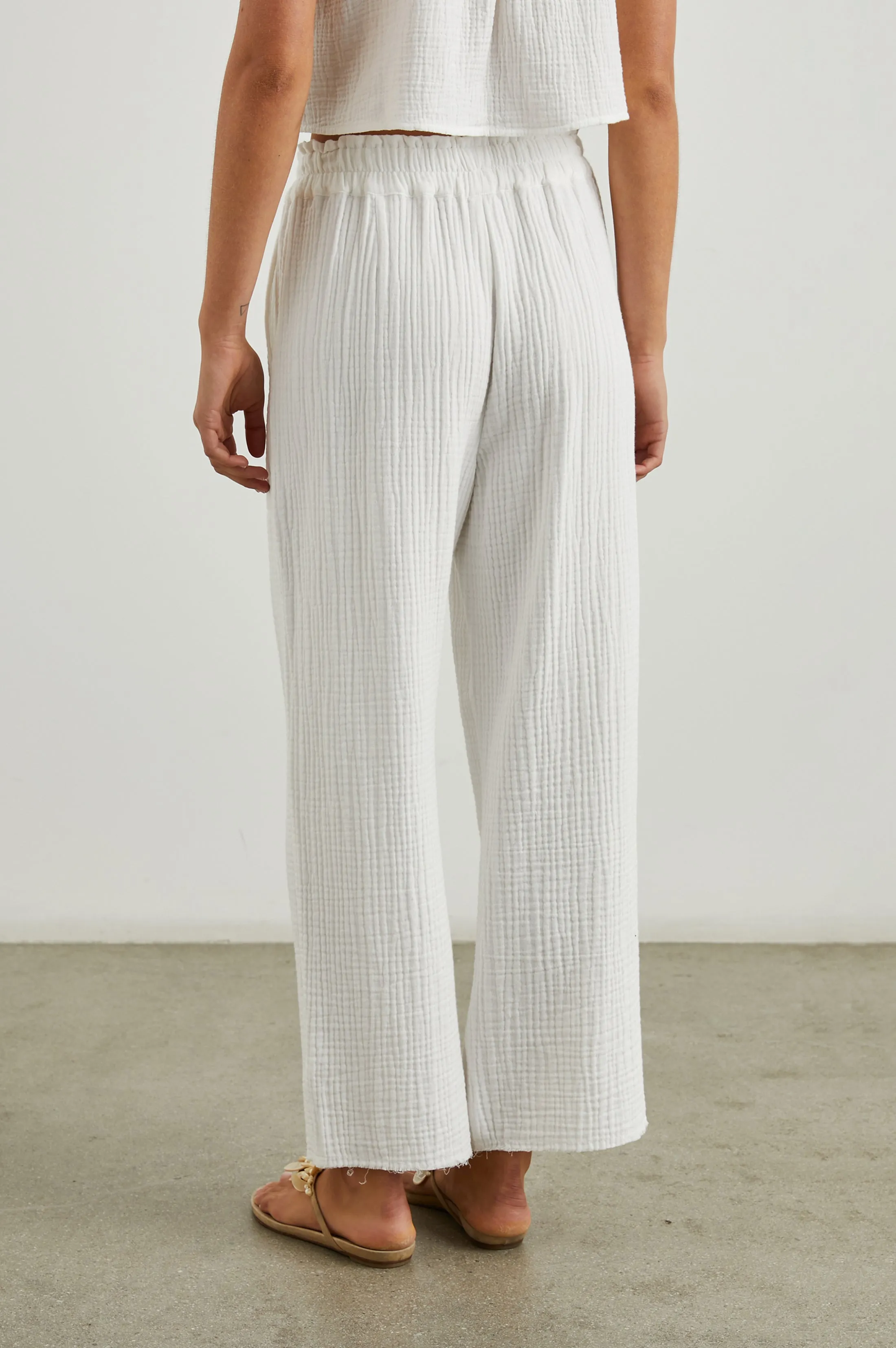 LEON CROP PANT - WHITE GAUZE sold by Rails product image thumbnail 2