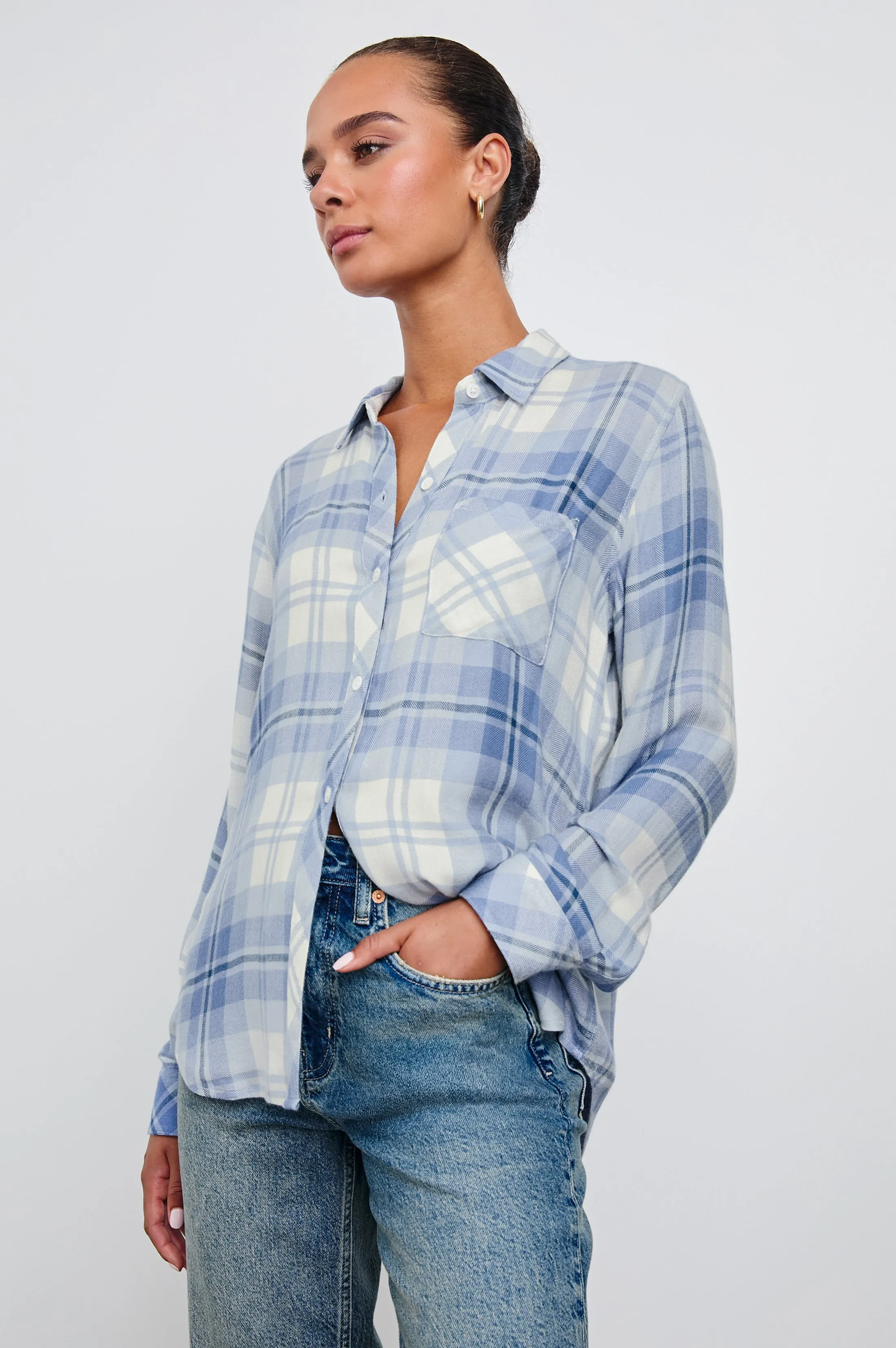 HUNTER SHIRT - BLUEBELL SNOW sold by Rails product image thumbnail 3
