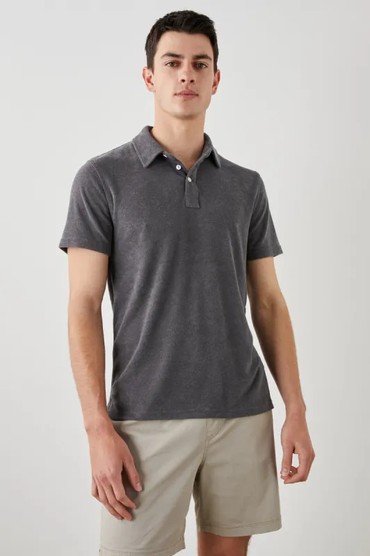 RHEN POLO SHIRT - MACADAM sold by Rails