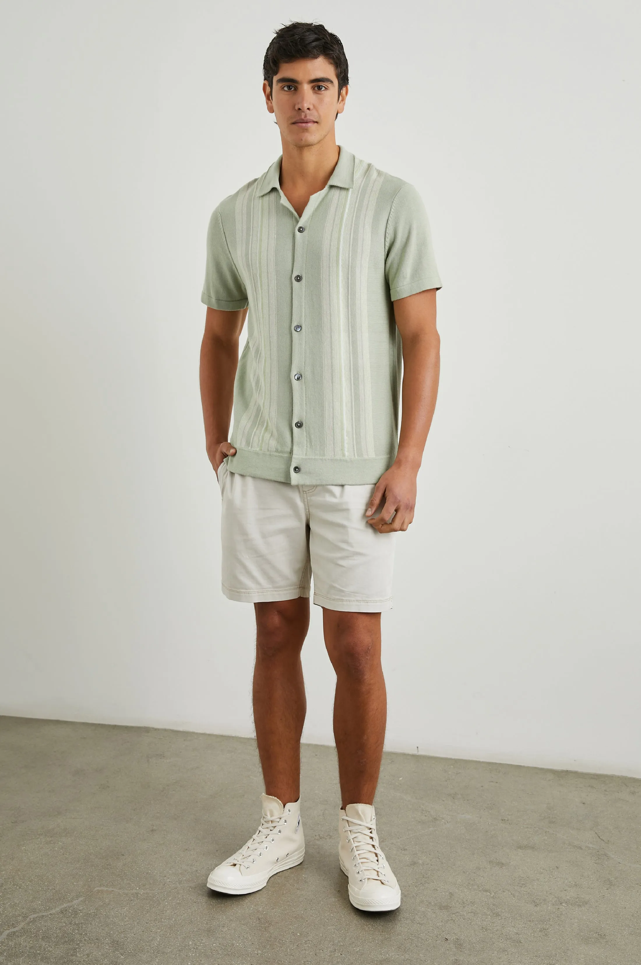 SILAS SHIRT - SAGE IRIDESCENT MULTI sold by Rails product image thumbnail 3