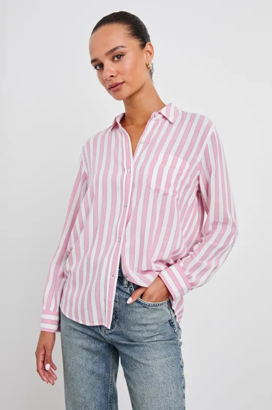 WREN SHIRT - ROSE BLOOM STRIPE sold by Rails