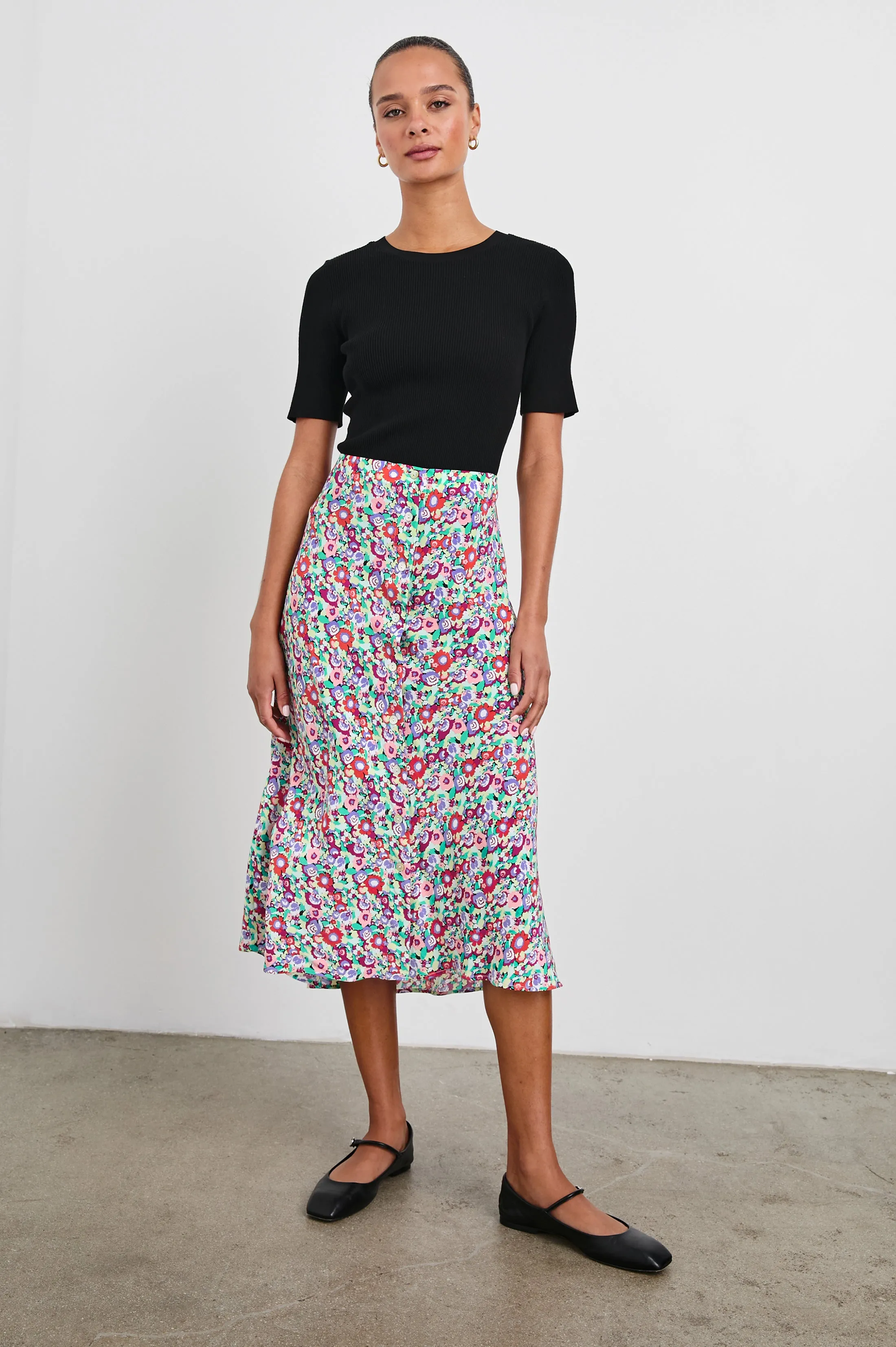 ROSETTA SKIRT - OVERSIZED MULTI FLORAL sold by Rails product image thumbnail 3