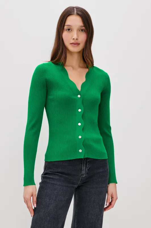 DITA CARDIGAN - KELLY GREEN sold by Rails