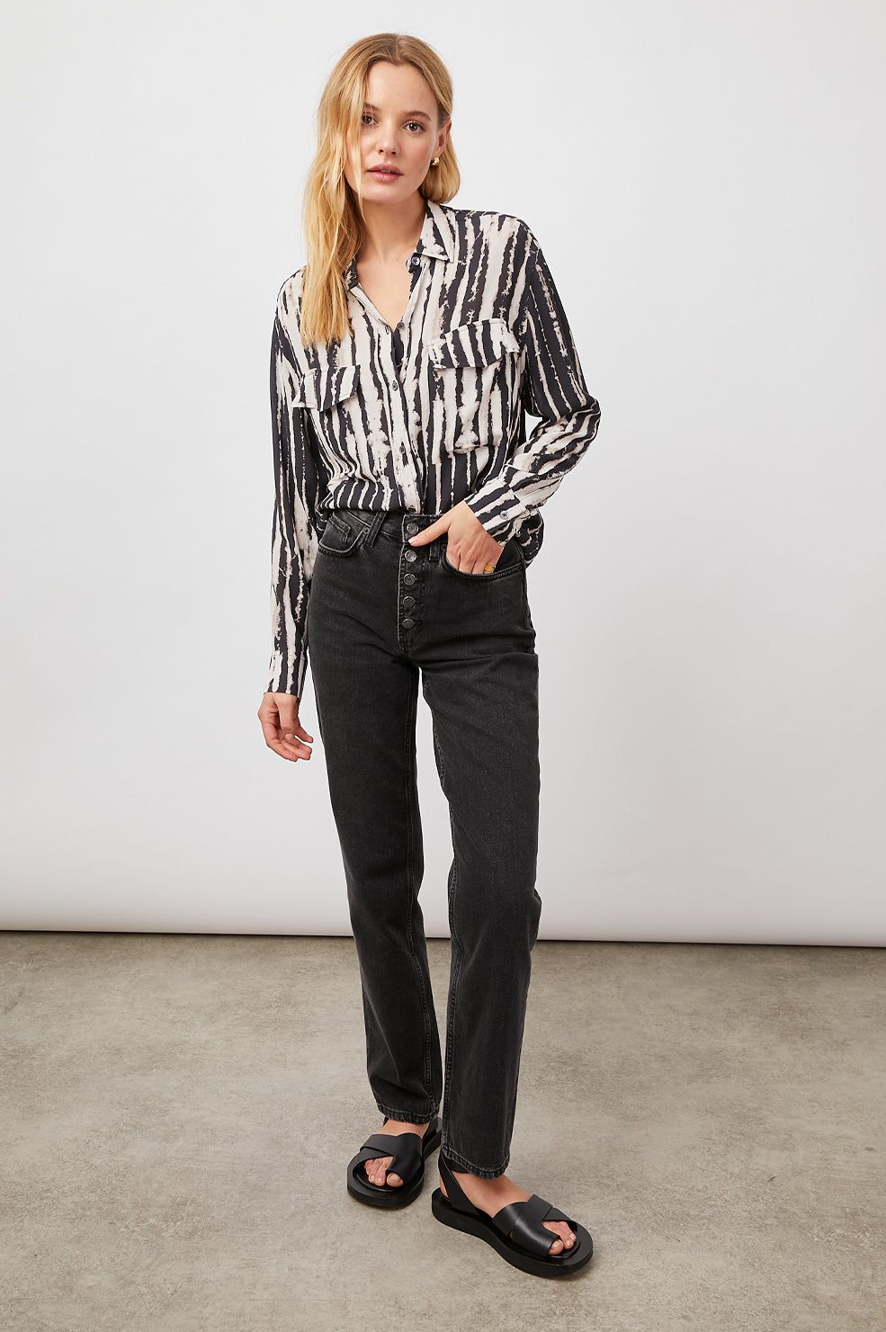 CORI SHIRT - BLACK NILE sold by Rails product image thumbnail 3