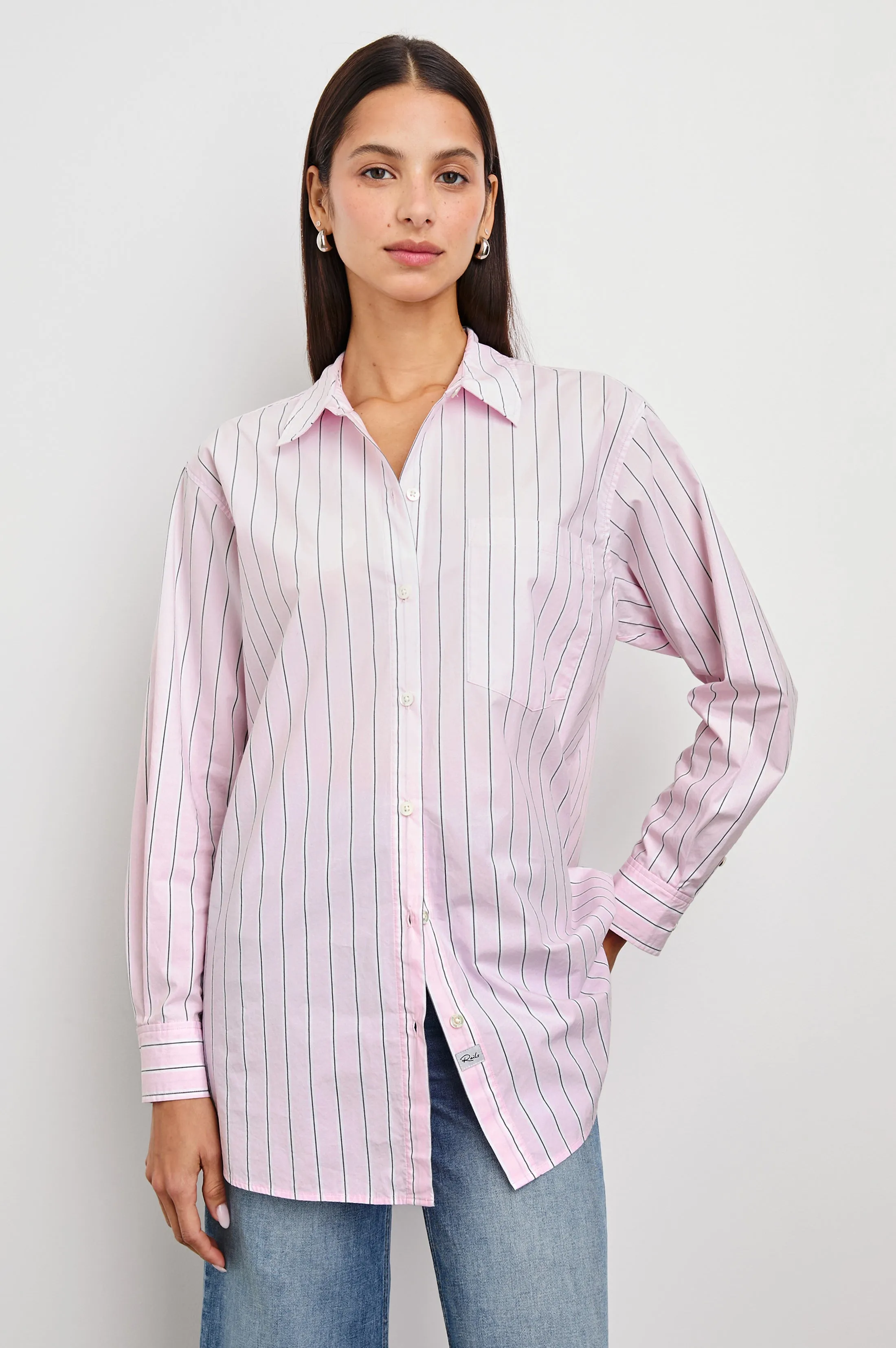 ELSA SHIRT - CHERRY BLOSSOM STRIPE sold by Rails product image thumbnail 4