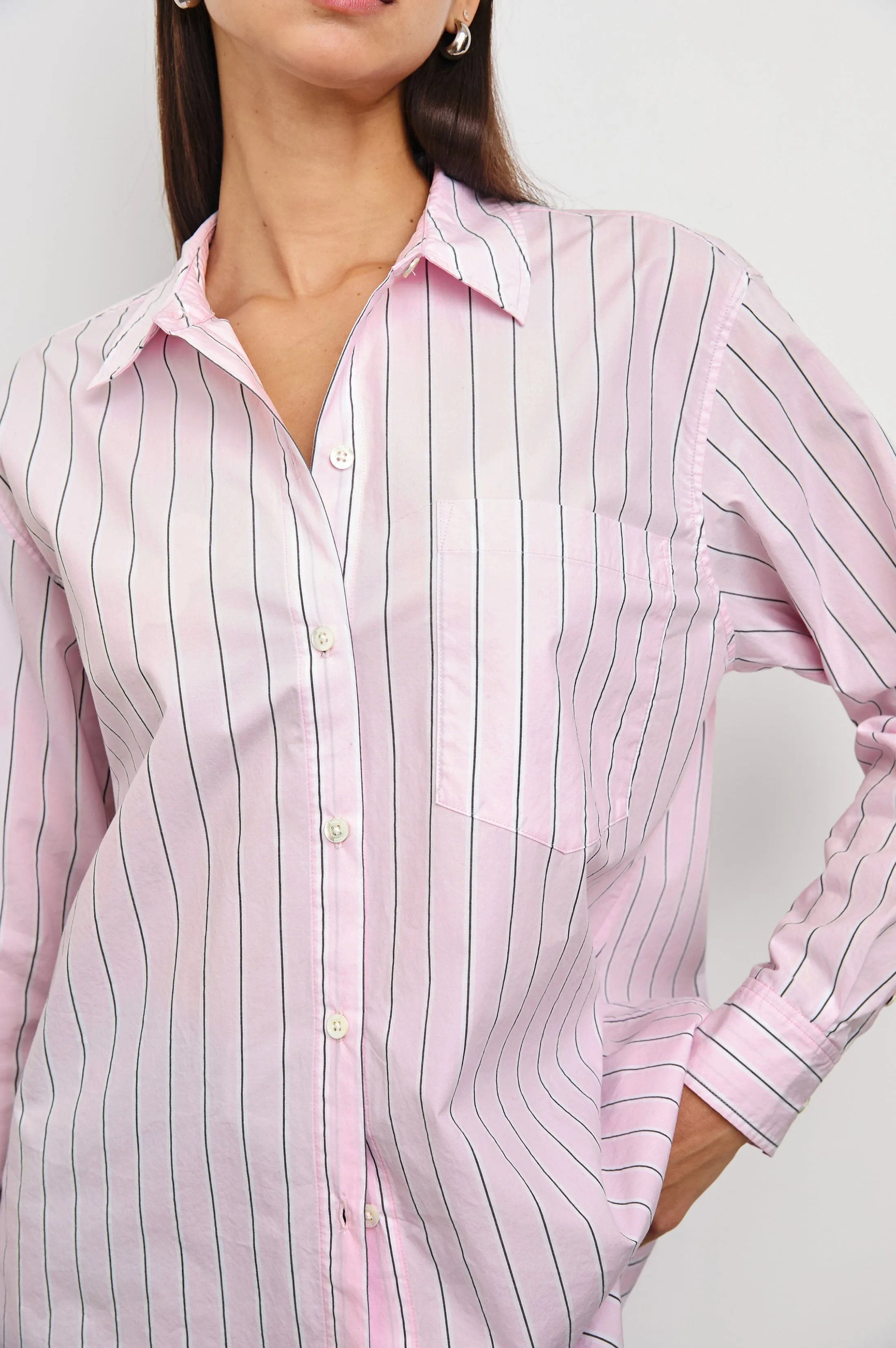 ELSA SHIRT - CHERRY BLOSSOM STRIPE sold by Rails product image thumbnail 2