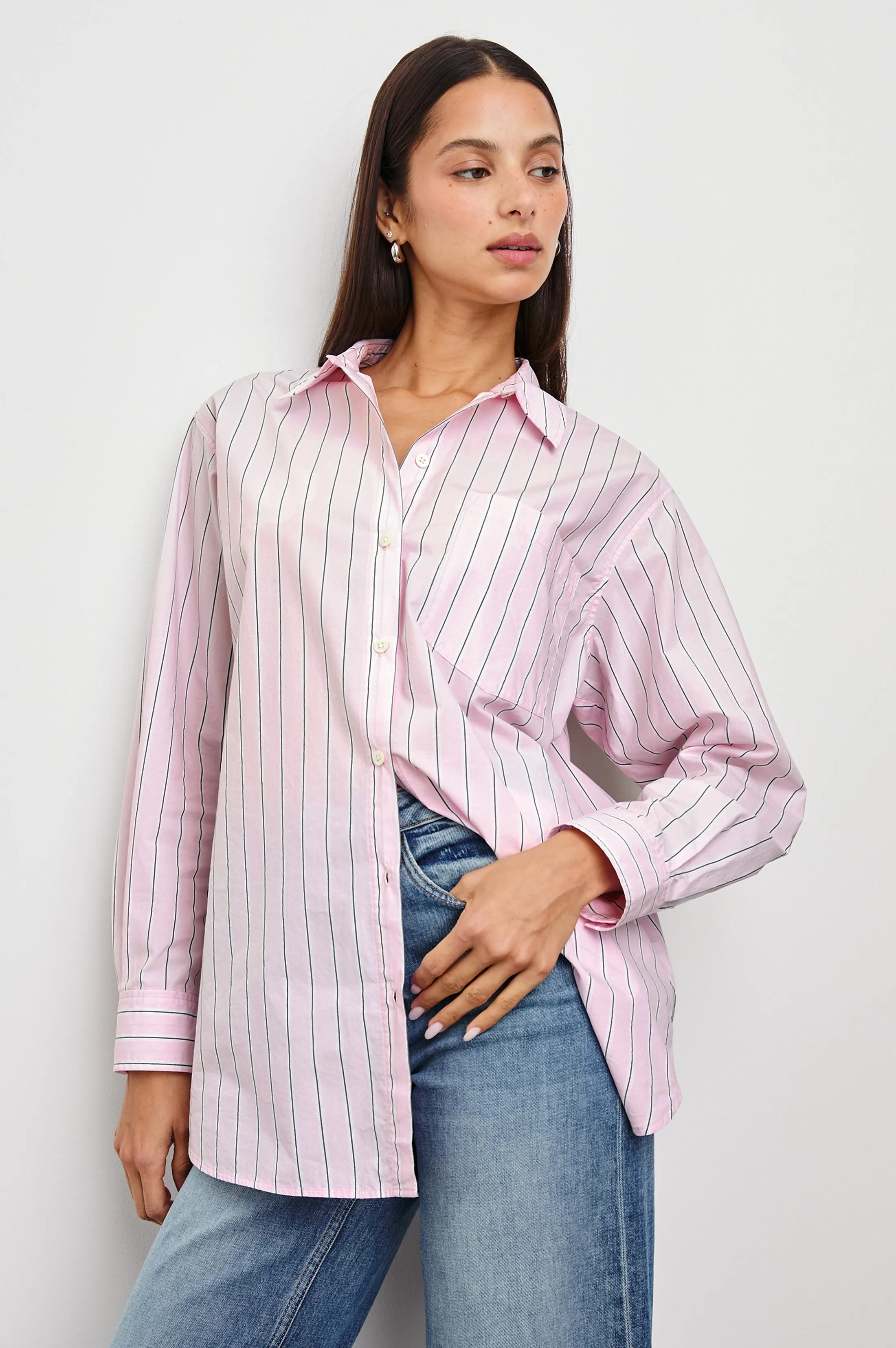 ELSA SHIRT - CHERRY BLOSSOM STRIPE sold by Rails
