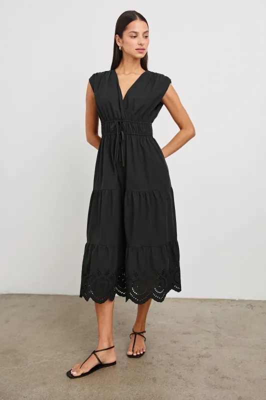 LUCIA DRESS - BLACK EYELET sold by Rails