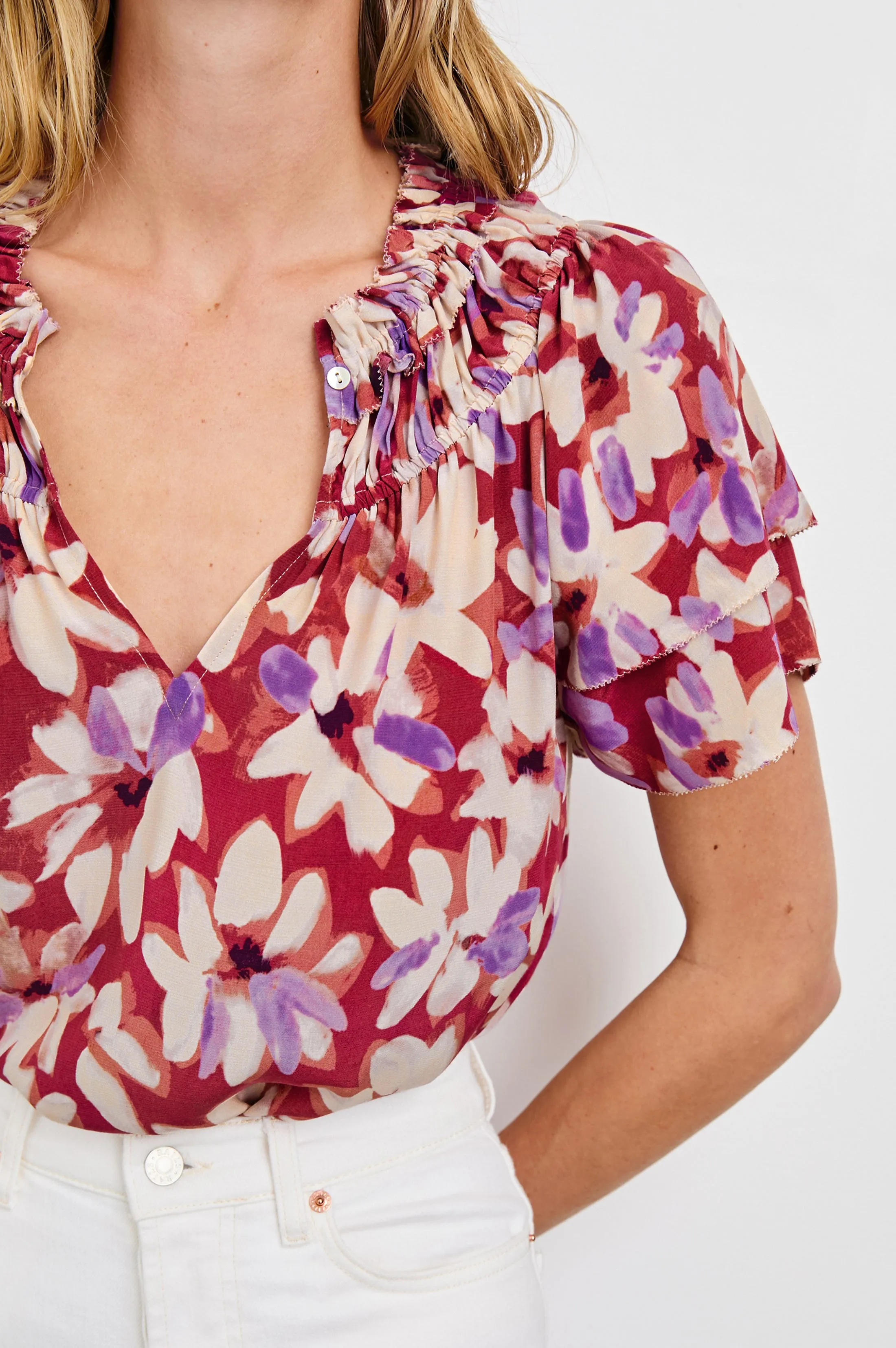 KAMILA TOP - AMARANTH sold by Rails product image thumbnail 3