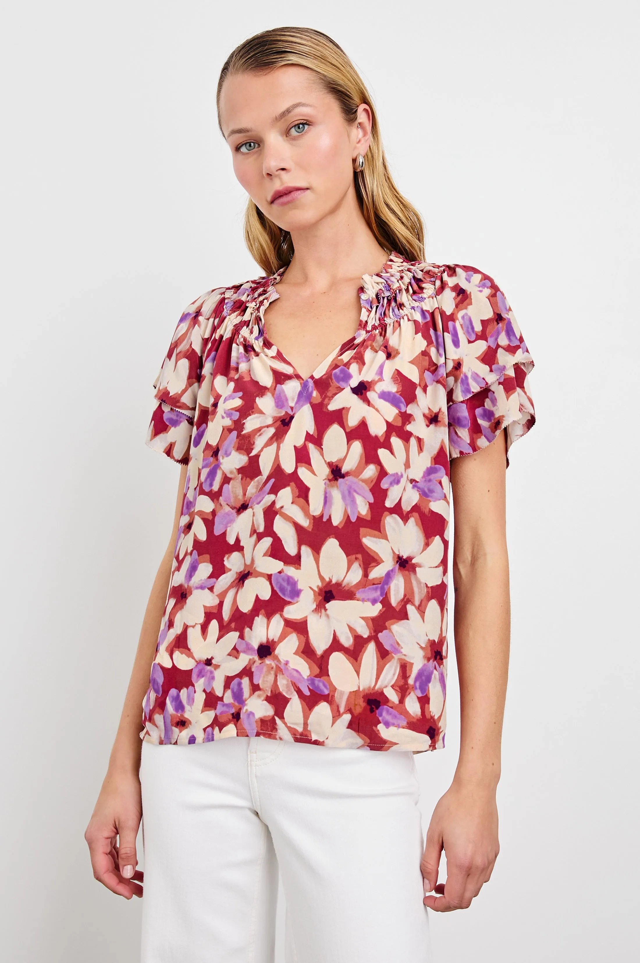 KAMILA TOP - AMARANTH sold by Rails product image thumbnail 4