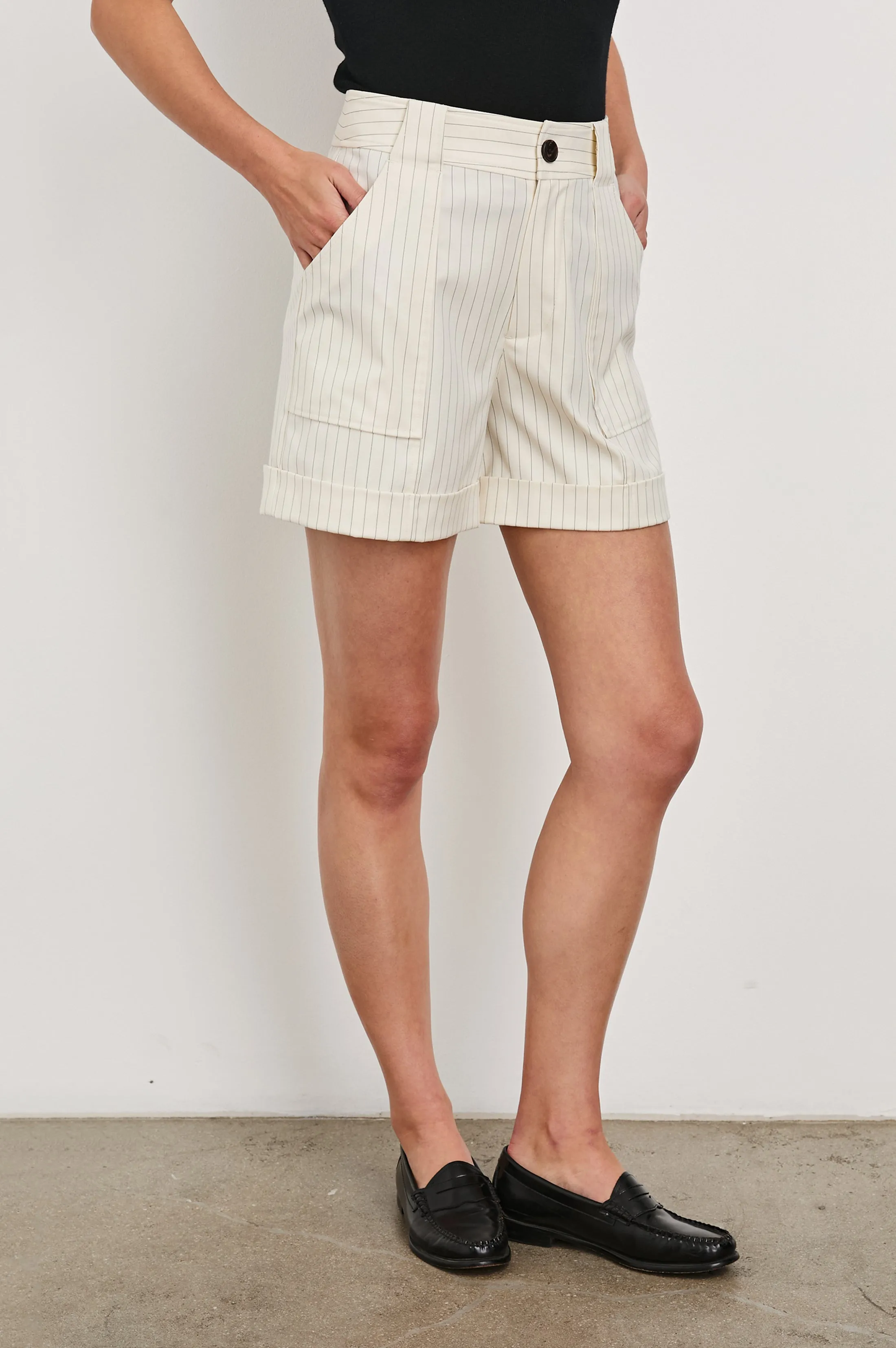 MARYAM SHORT - BIRCH PINSTRIPE sold by Rails product image thumbnail 5