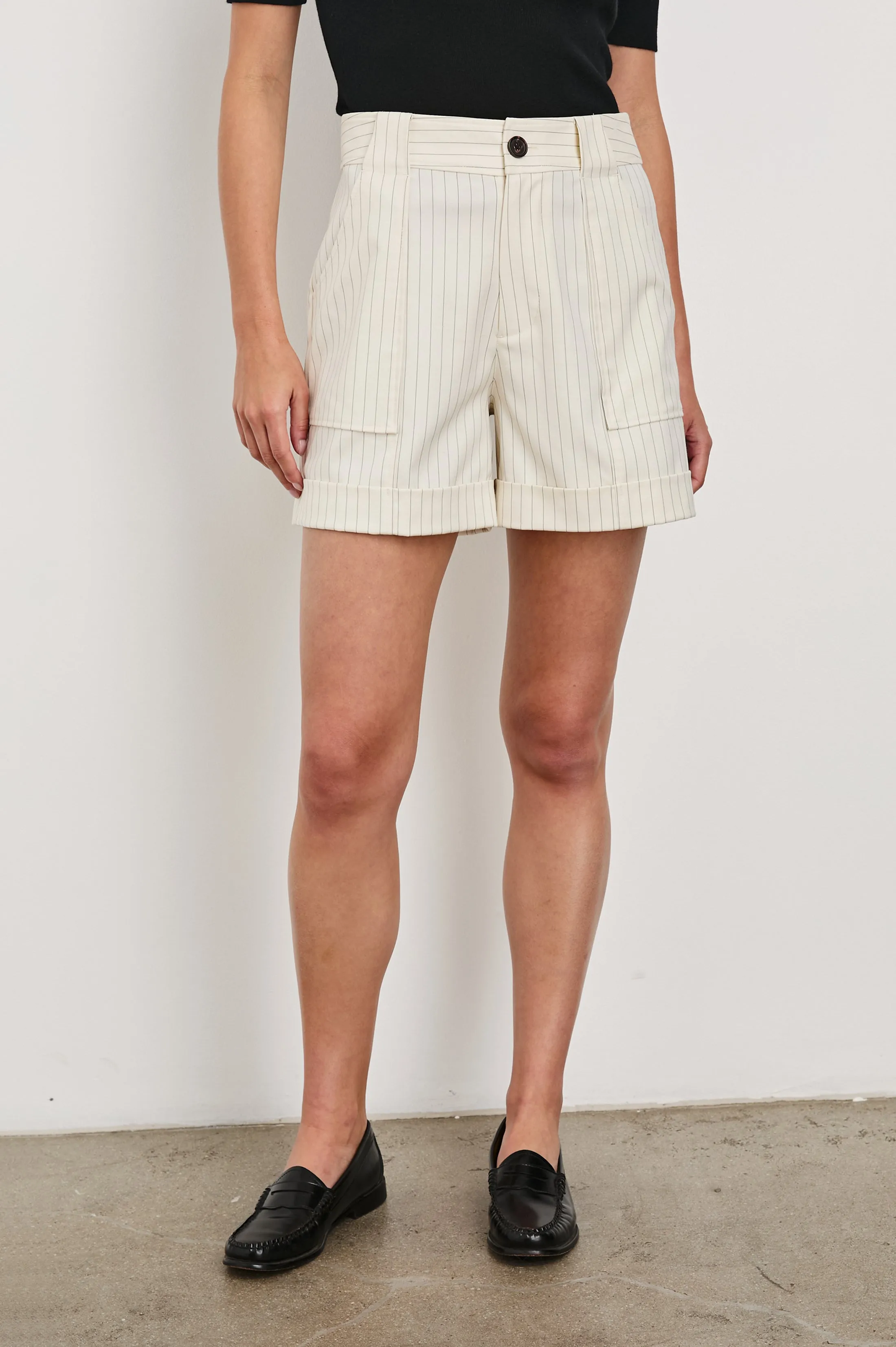 MARYAM SHORT - BIRCH PINSTRIPE sold by Rails