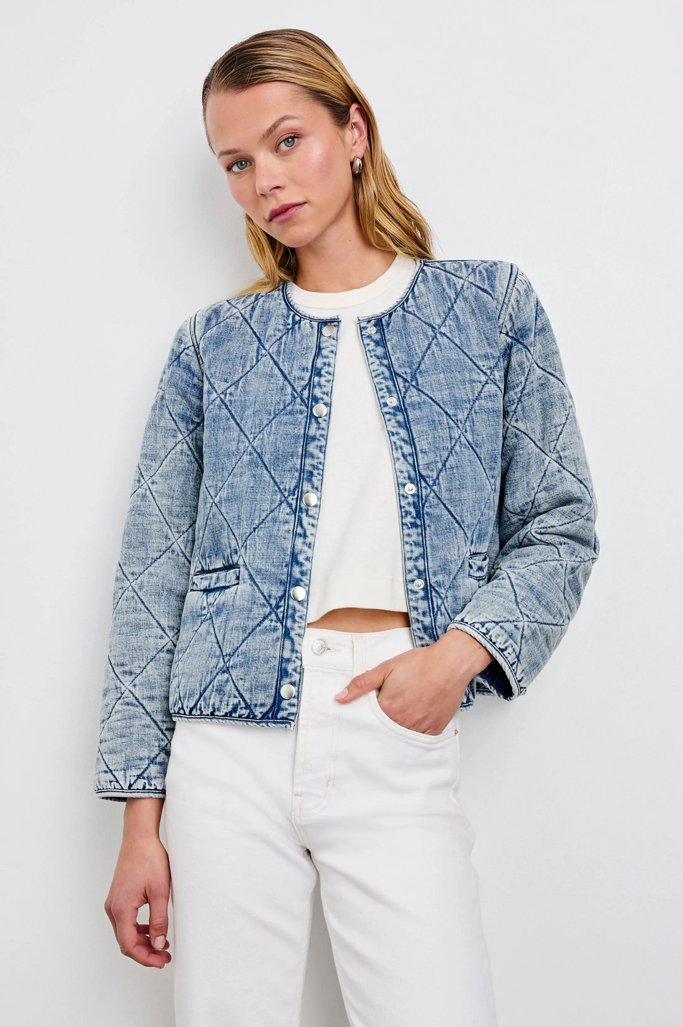 ENCY JACKET - MID BLUE sold by Rails product image thumbnail 4