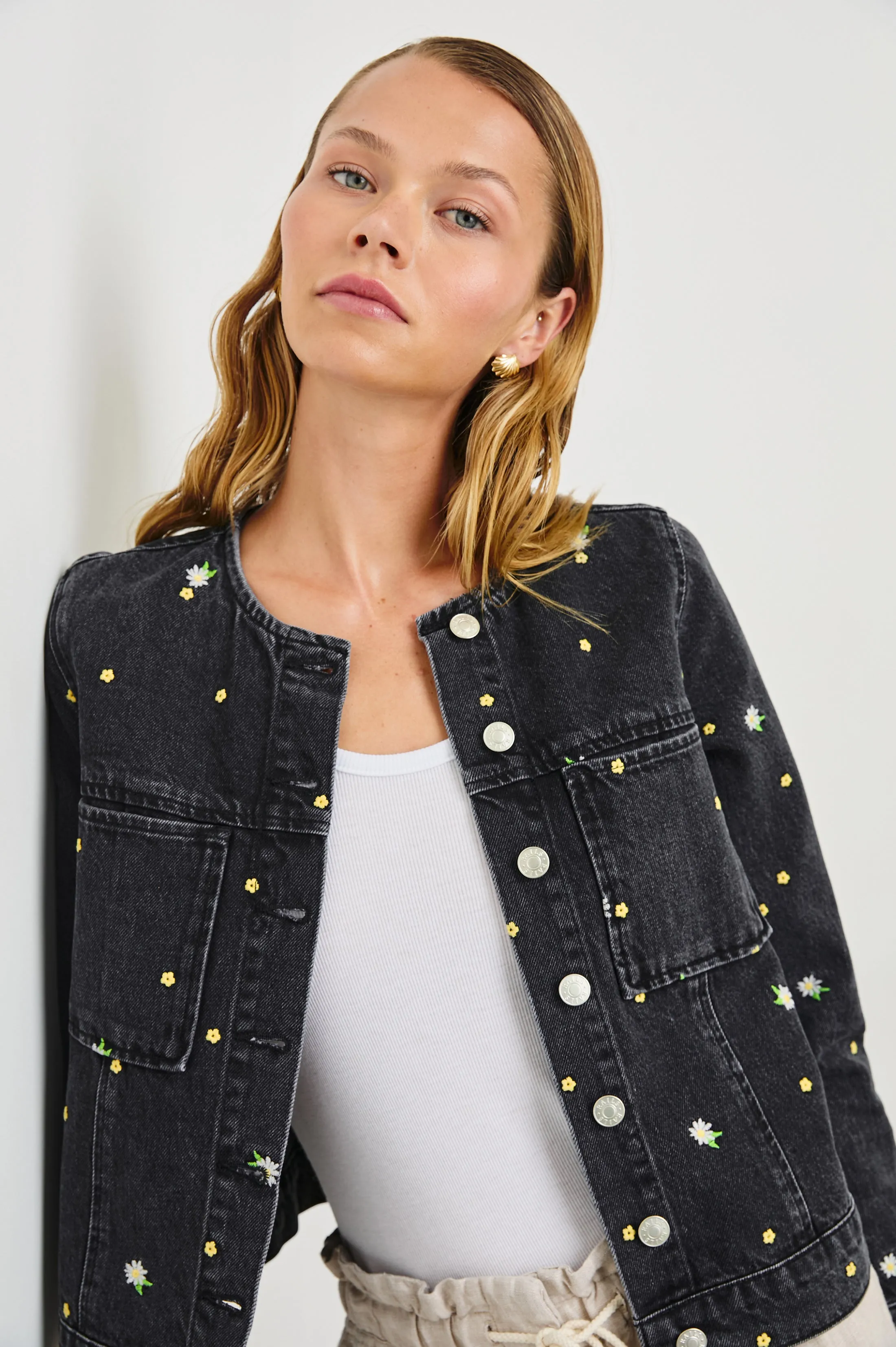 LIDO JACKET - ASH BLACK FLORAL sold by Rails product image thumbnail 3