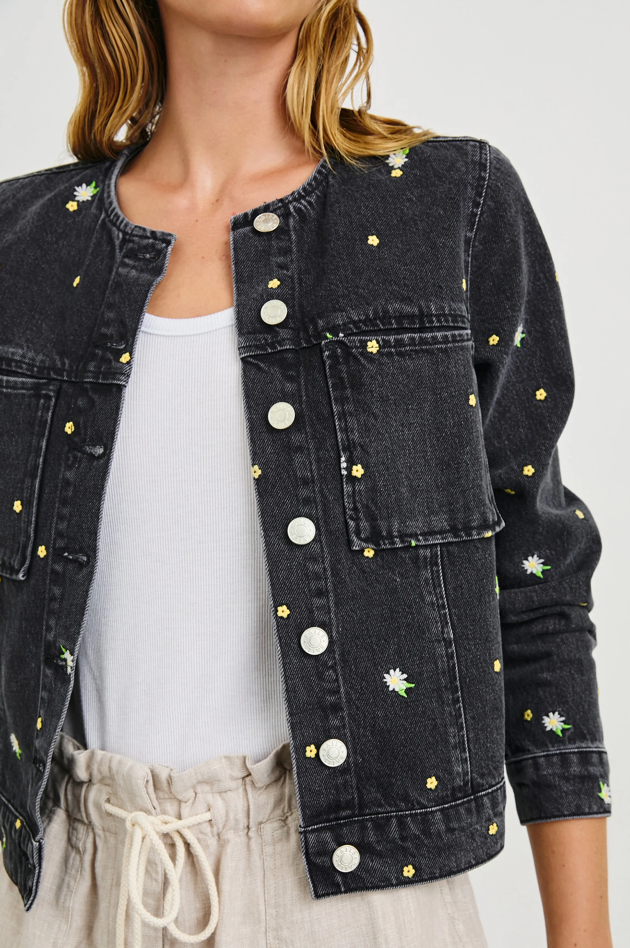 LIDO JACKET - ASH BLACK FLORAL sold by Rails product image thumbnail 2