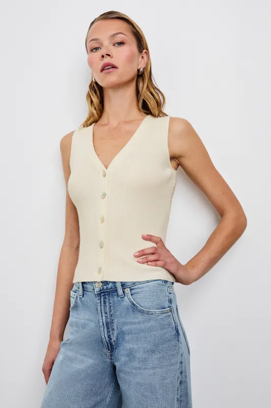 ROSA VEST - IVORY sold by Rails
