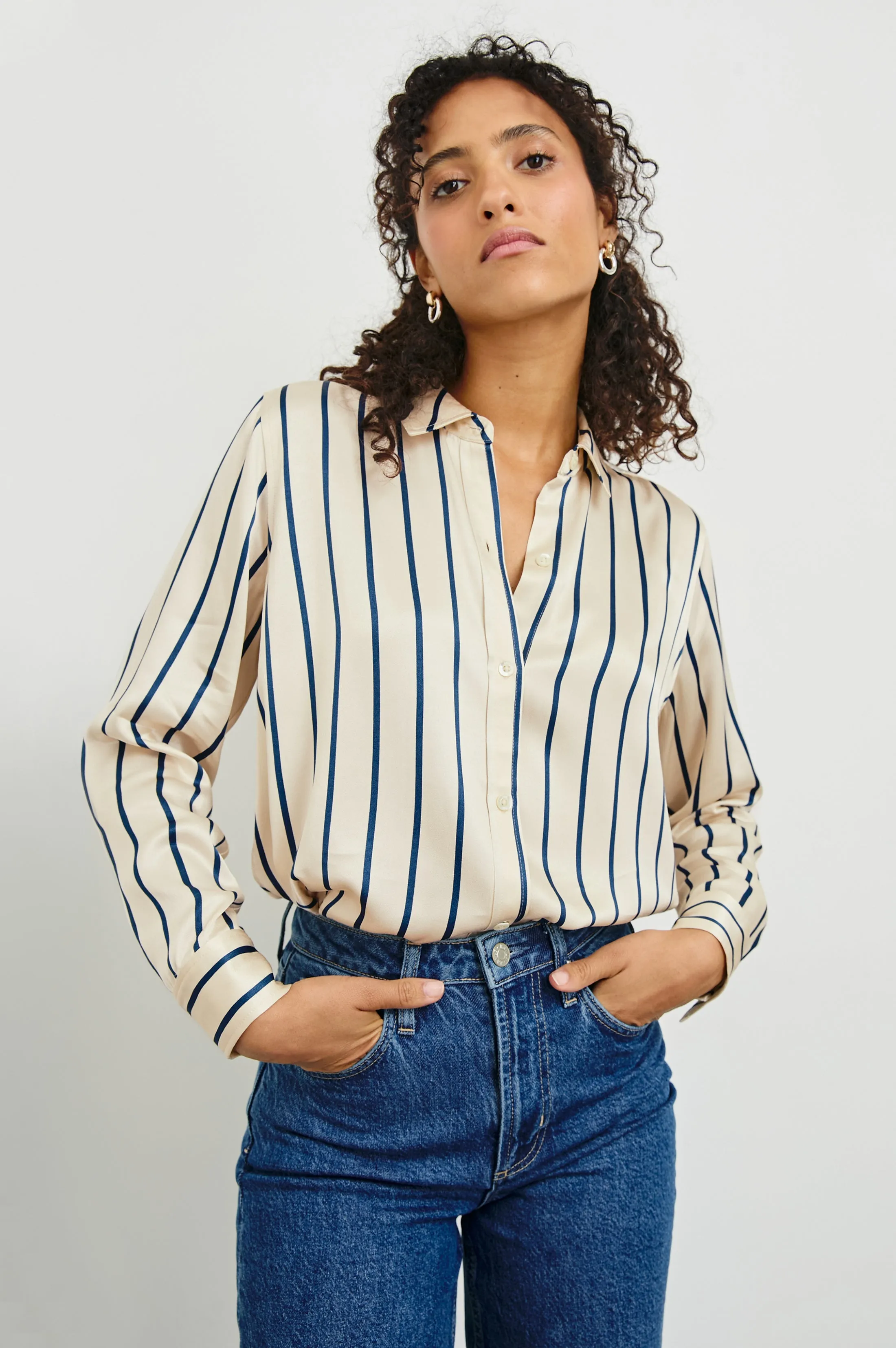 MARIA TOP - CERAMIC NAVY STRIPE sold by Rails