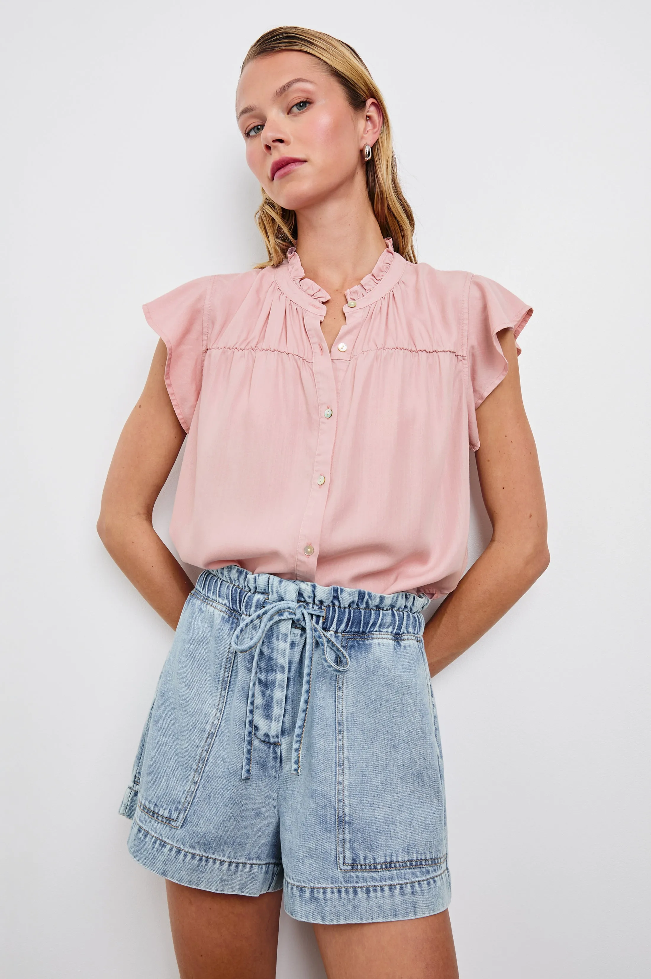 RUTHIE TOP - DUSTY ROSE sold by Rails