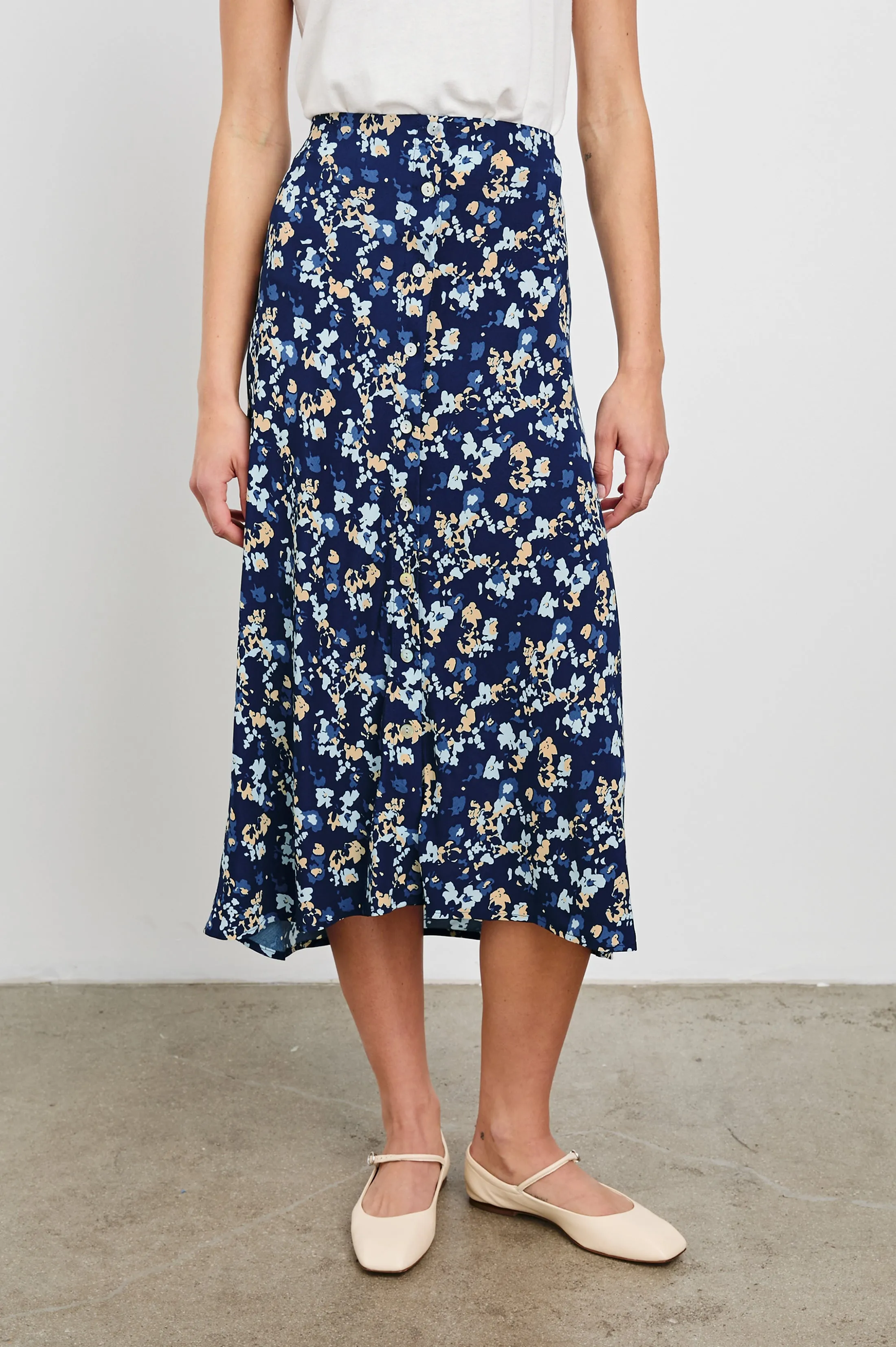ROSETTA SKIRT - NAVY FLORA sold by Rails product image thumbnail 3
