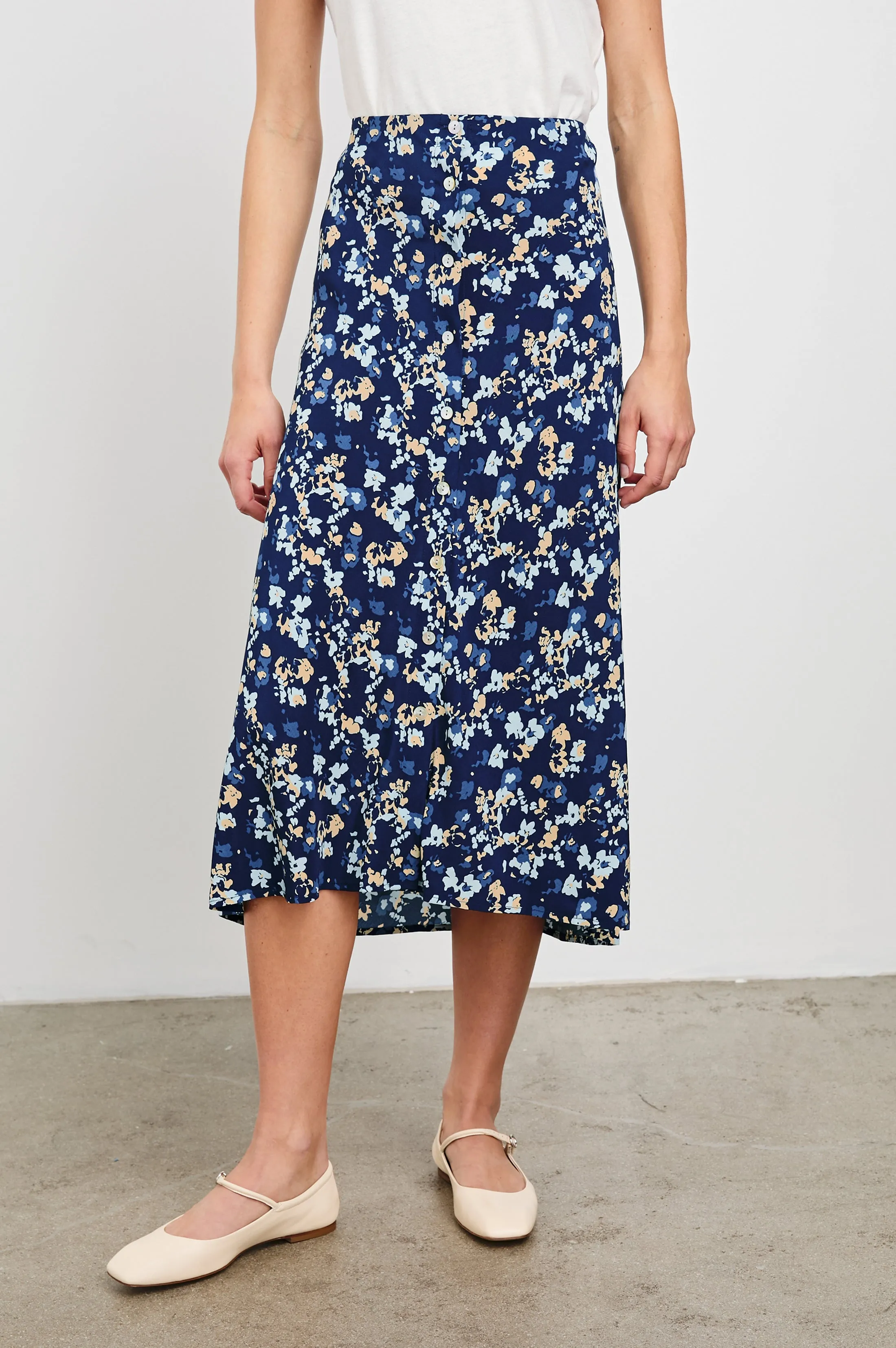 ROSETTA SKIRT - NAVY FLORA sold by Rails