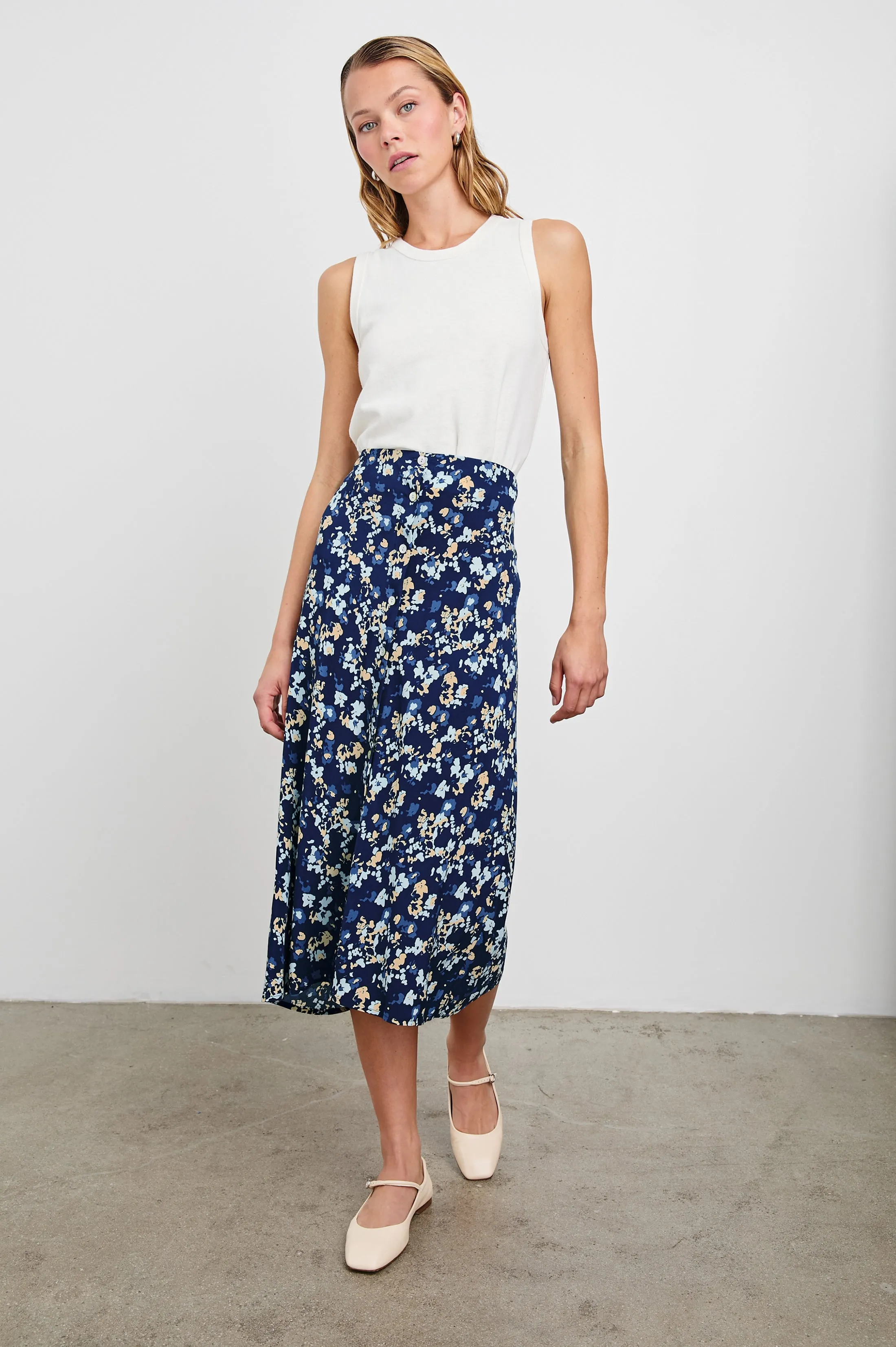 ROSETTA SKIRT - NAVY FLORA sold by Rails product image thumbnail 4