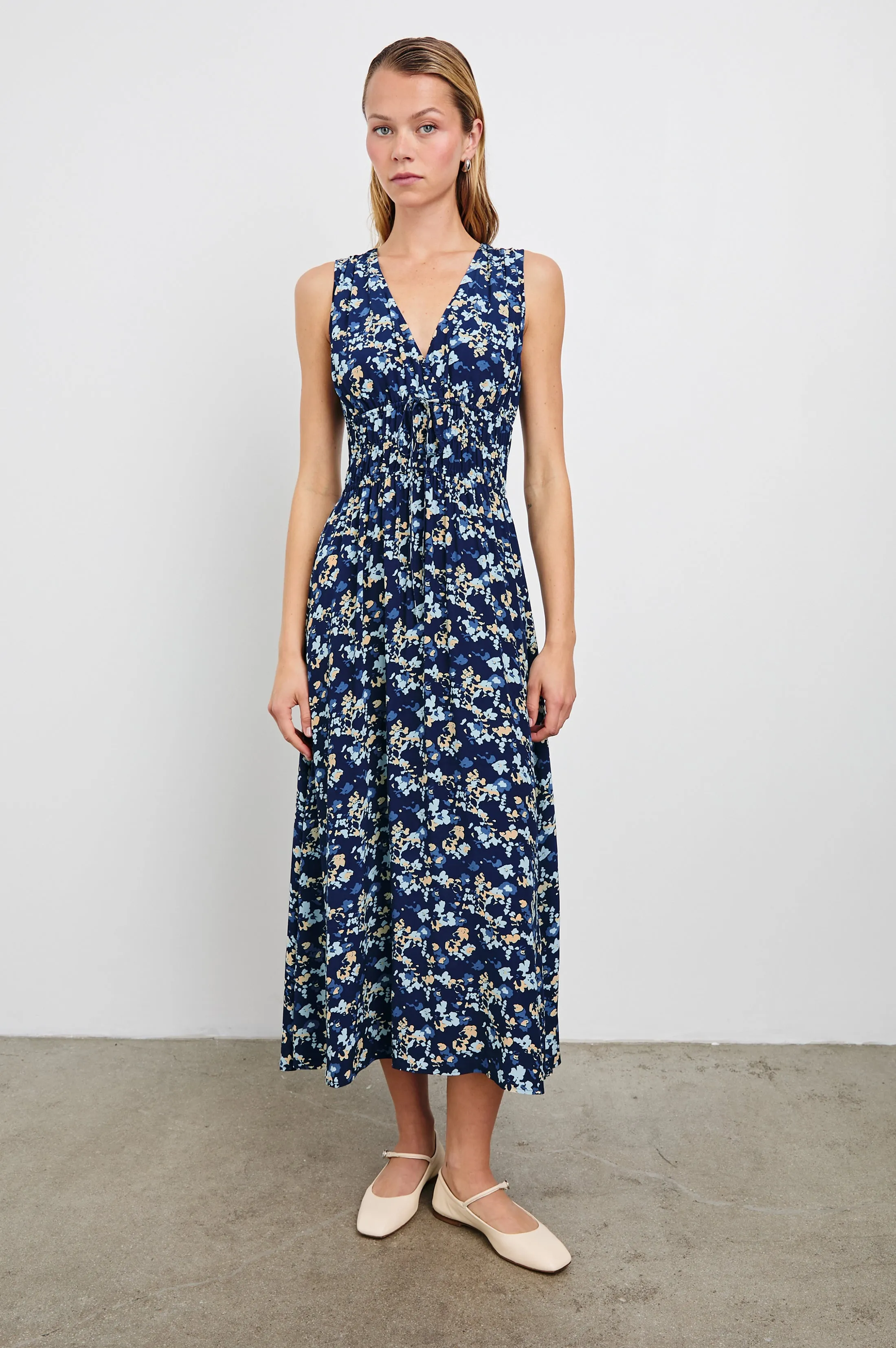 LILITH DRESS - NAVY FLORA sold by Rails