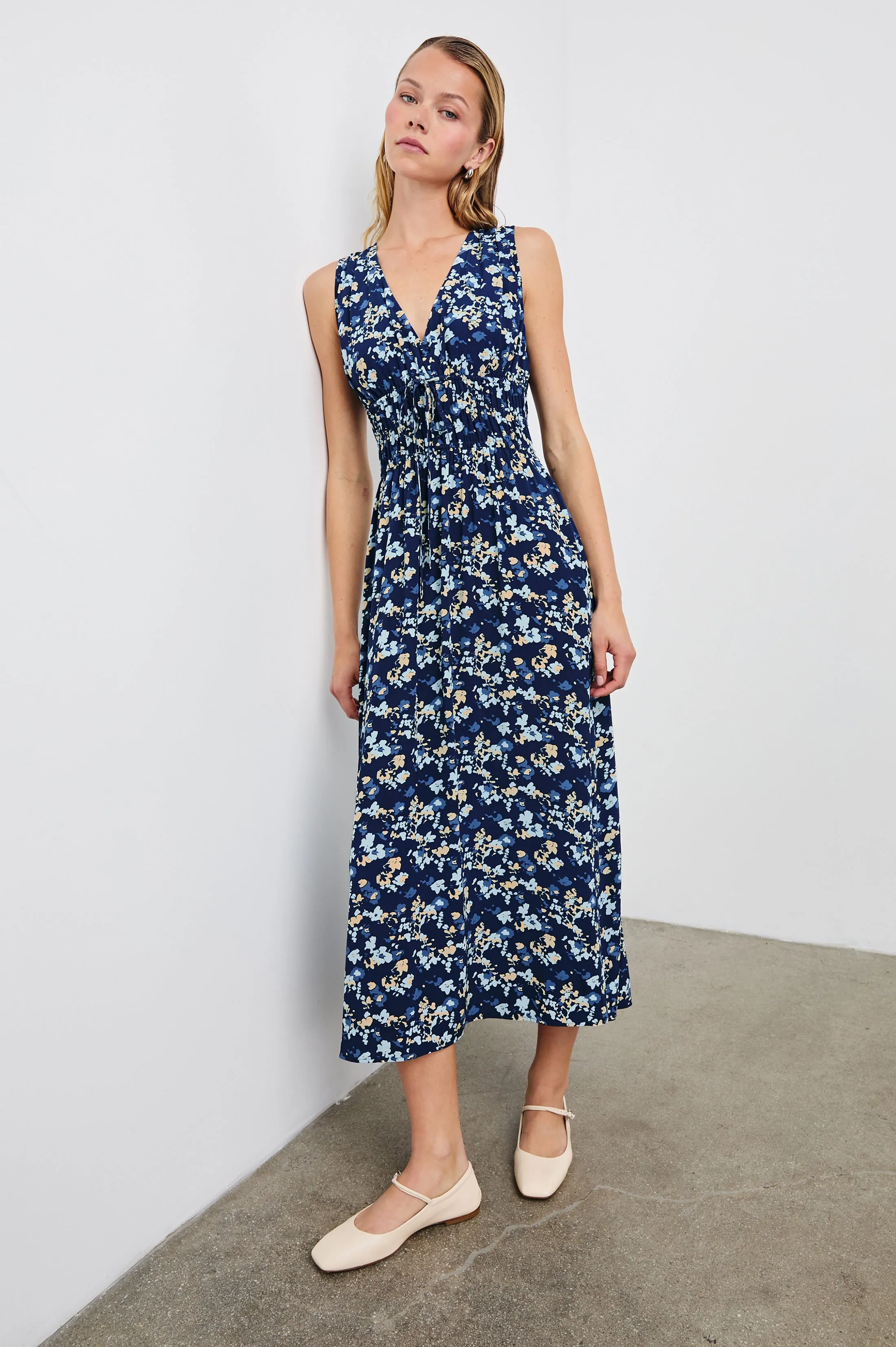 LILITH DRESS - NAVY FLORA sold by Rails product image thumbnail 3