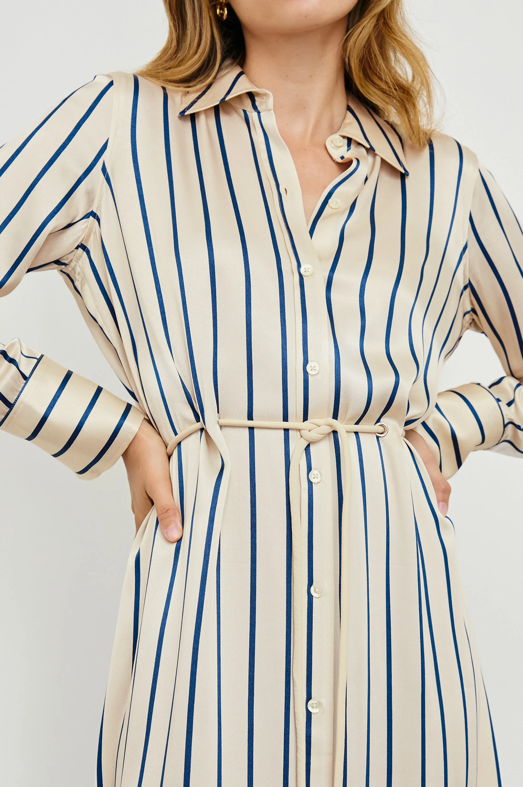 ANINA DRESS - CERAMIC NAVY STRIPE sold by Rails product image thumbnail 2