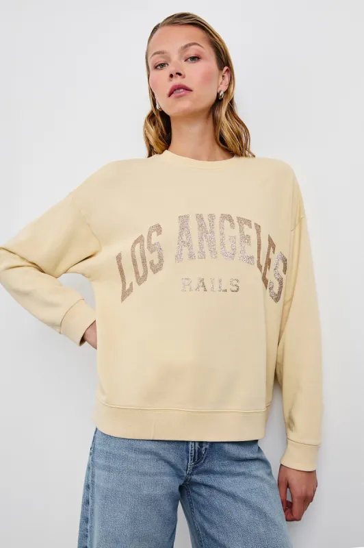 THE VARSITY SWEATSHIRT - LOS ANGELES GOLD GLITTER sold by Rails