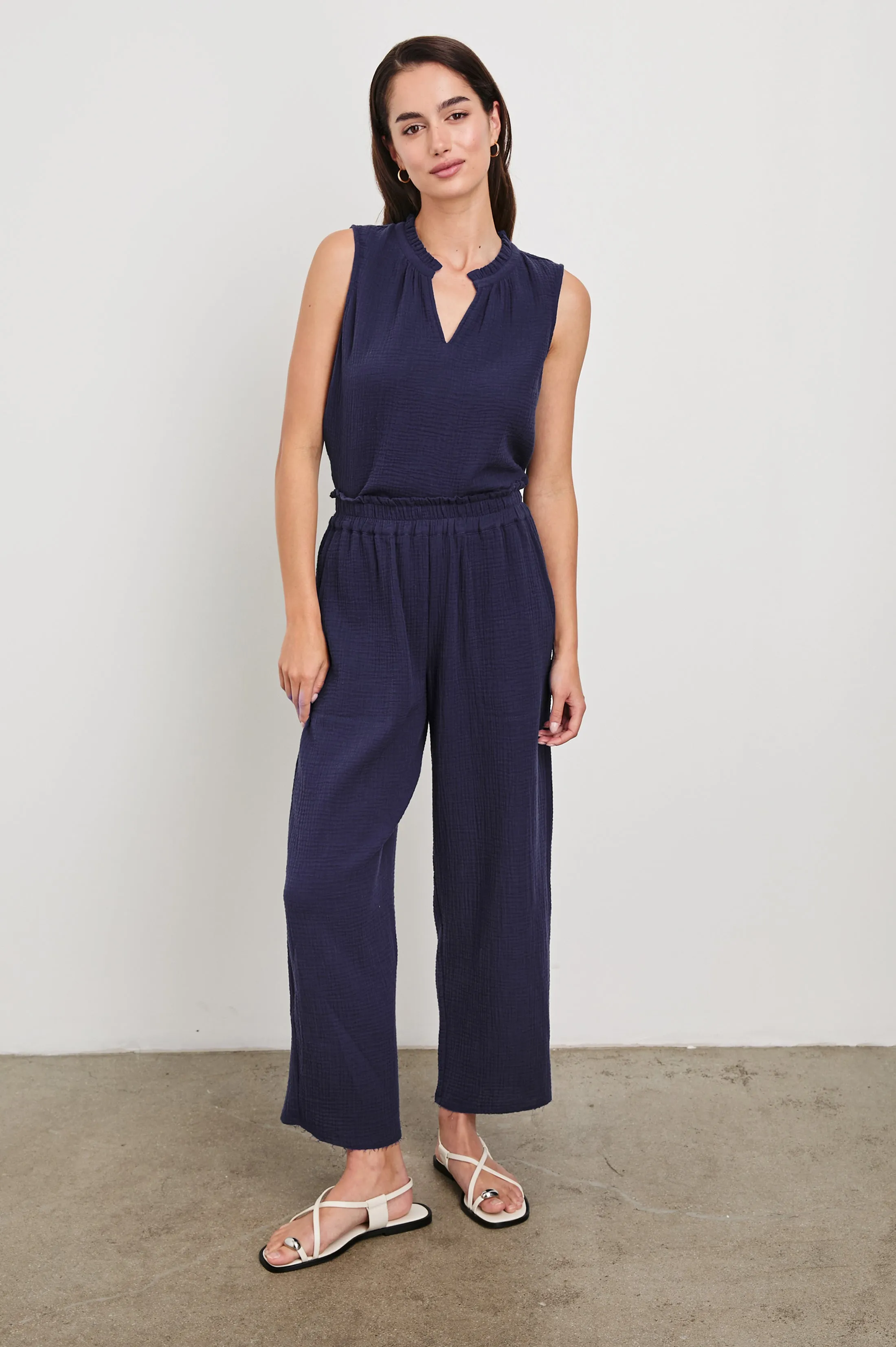 LEON CROP PANT - ADMIRAL BLUE sold by Rails product image thumbnail 4