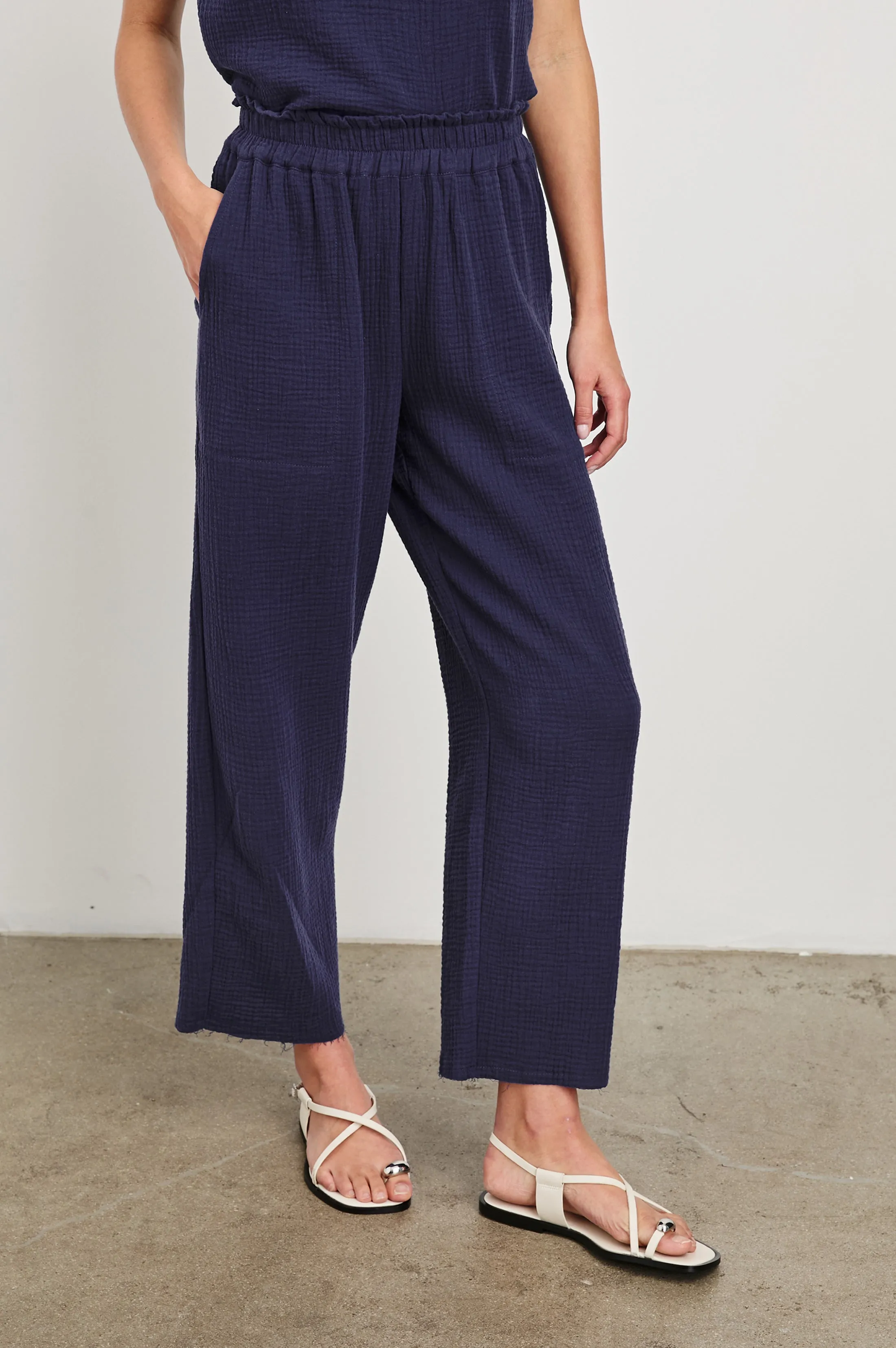 LEON CROP PANT - ADMIRAL BLUE sold by Rails product image thumbnail 5