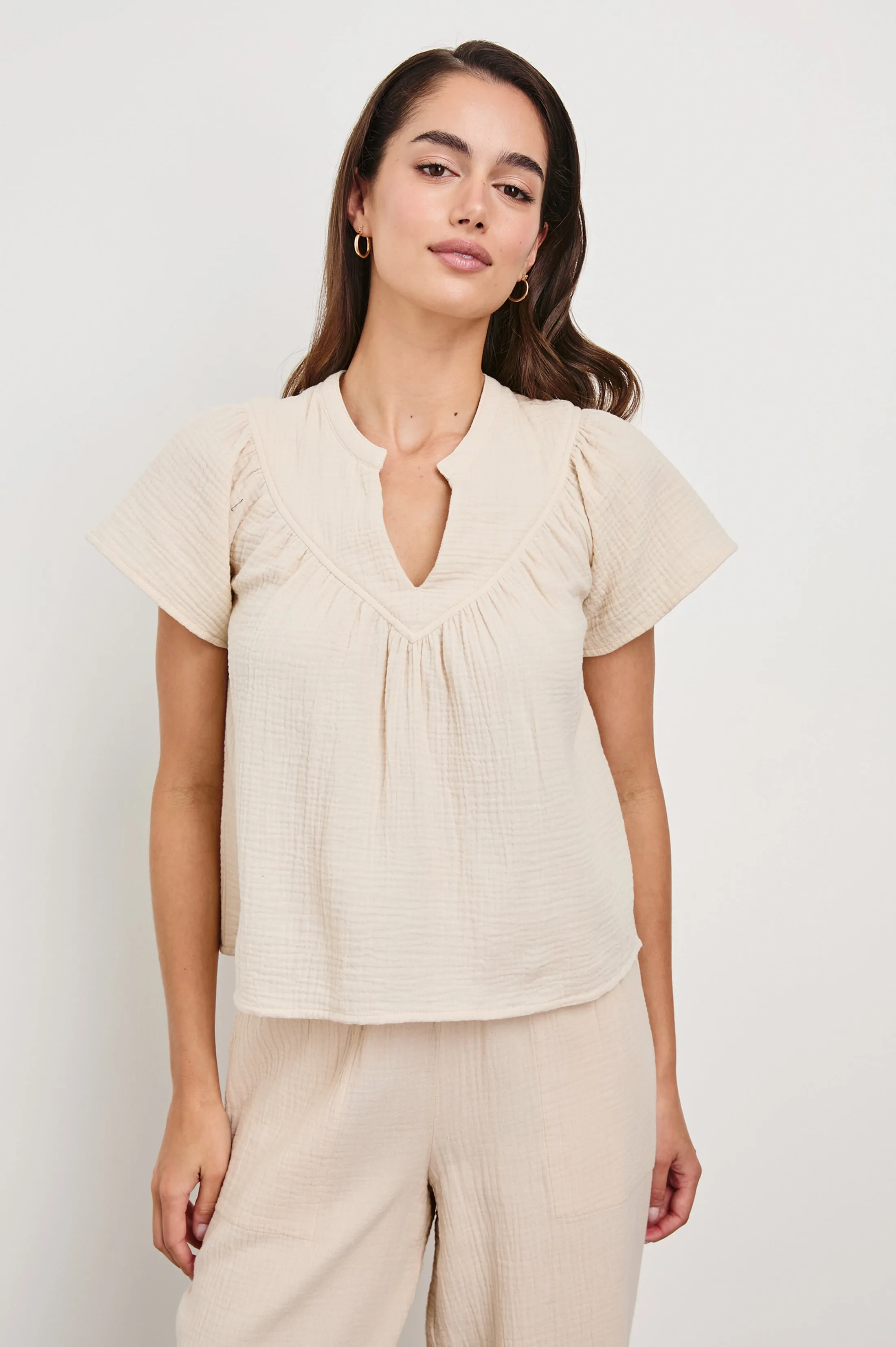 SAYER SHIRT - FLAX sold by Rails