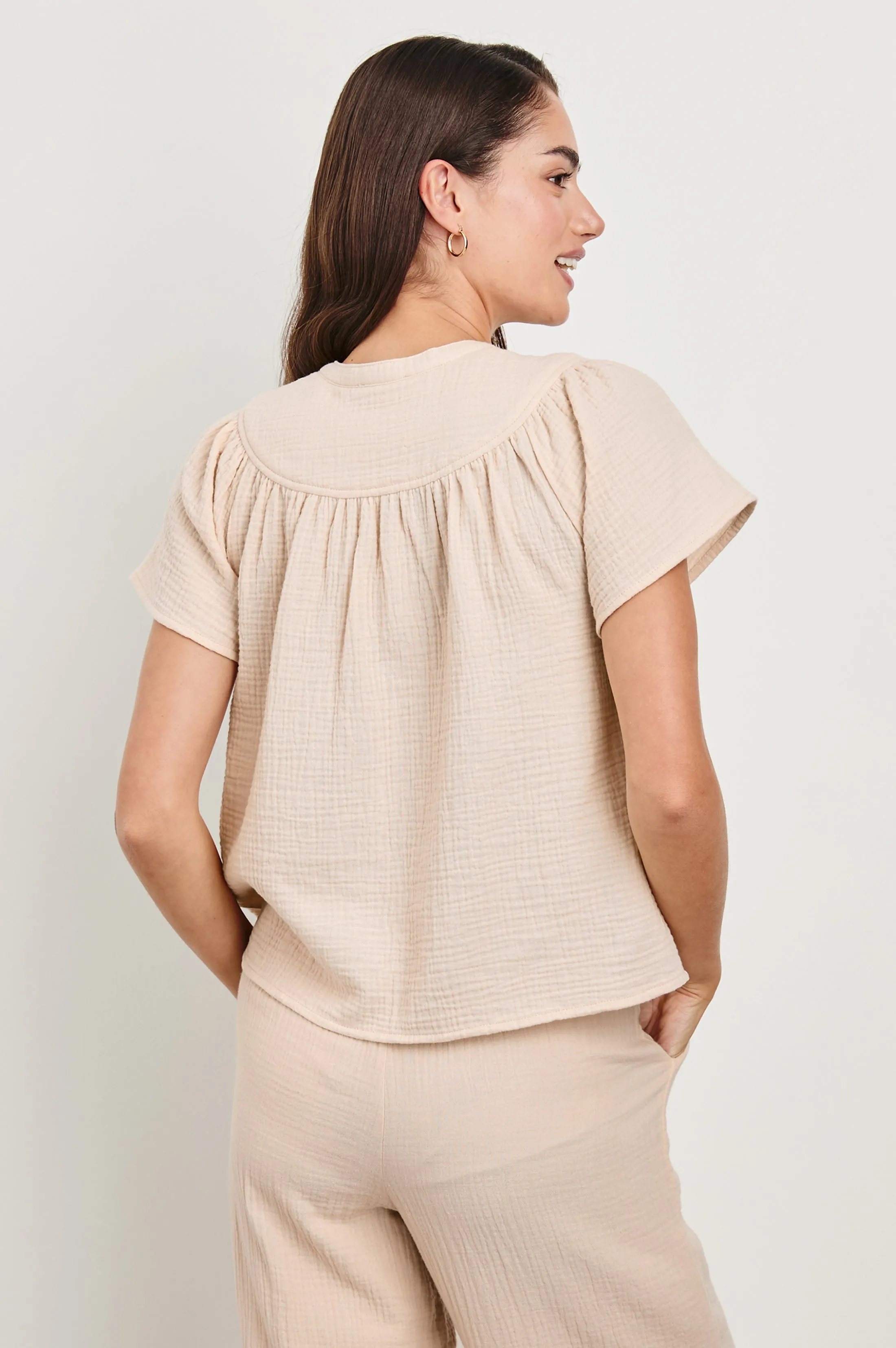 SAYER SHIRT - FLAX sold by Rails product image thumbnail 5