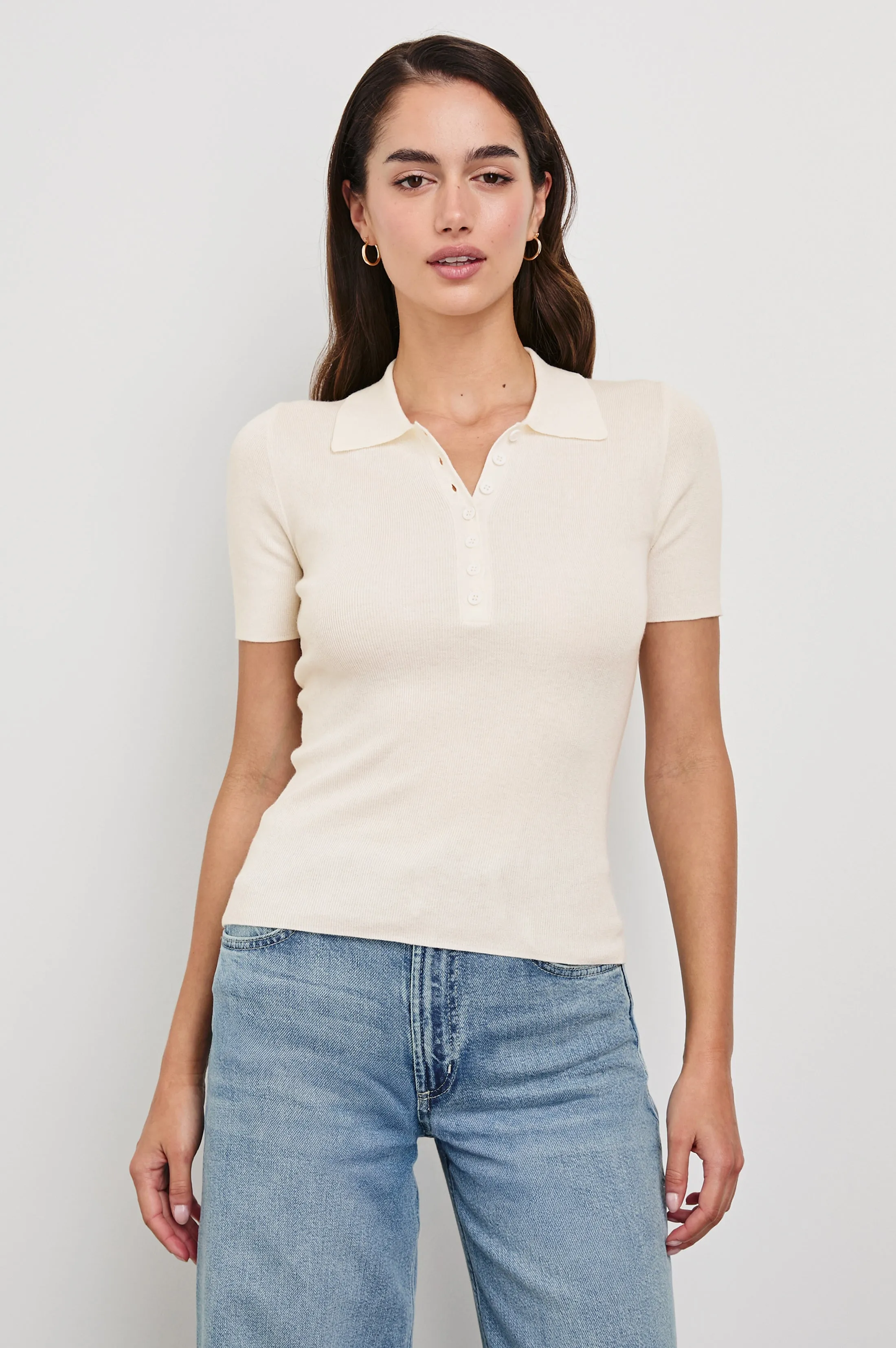 COURT POLO SHIRT - WHITE sold by Rails product image thumbnail 4