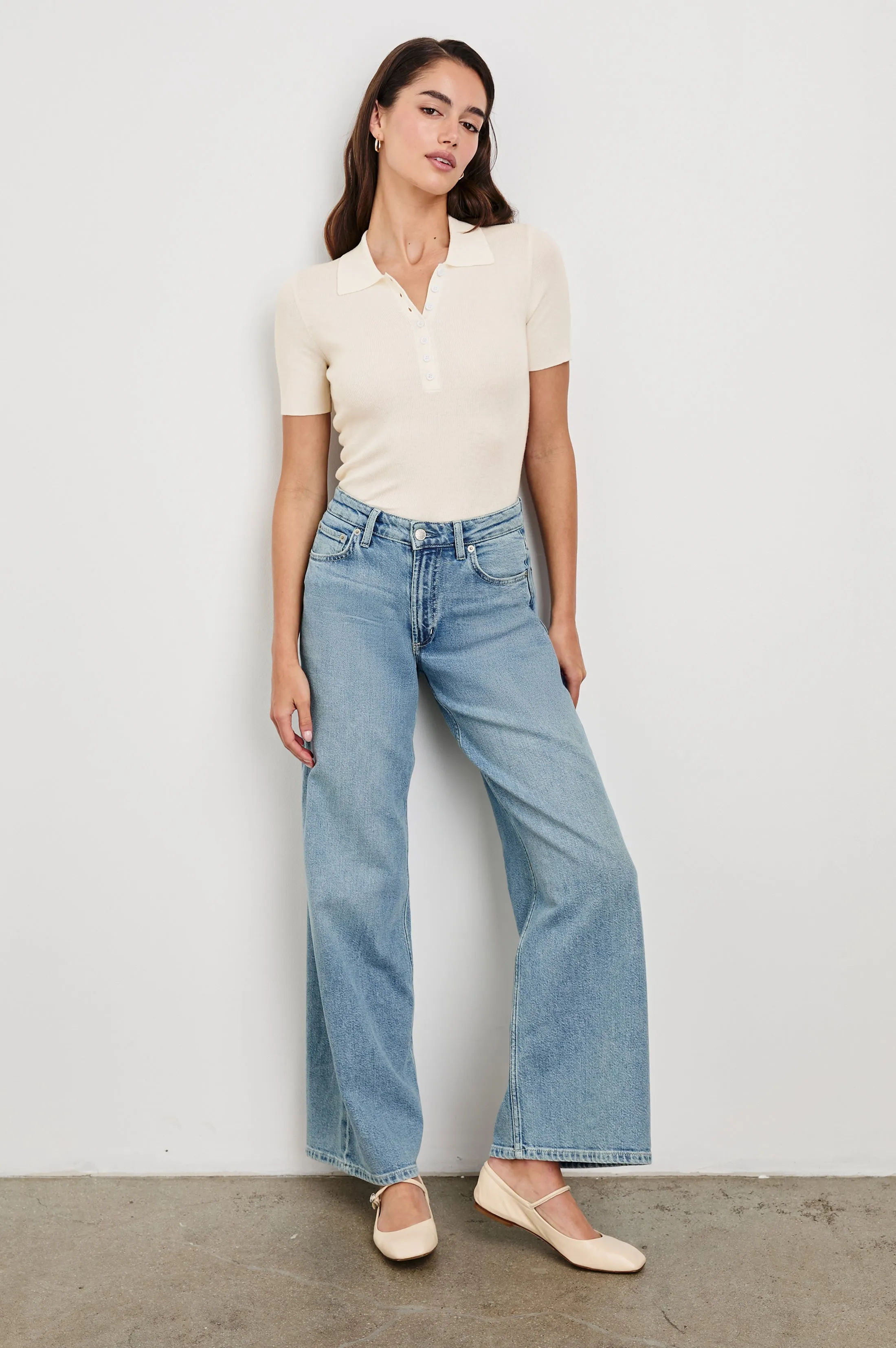 COURT POLO SHIRT - WHITE sold by Rails product image thumbnail 3