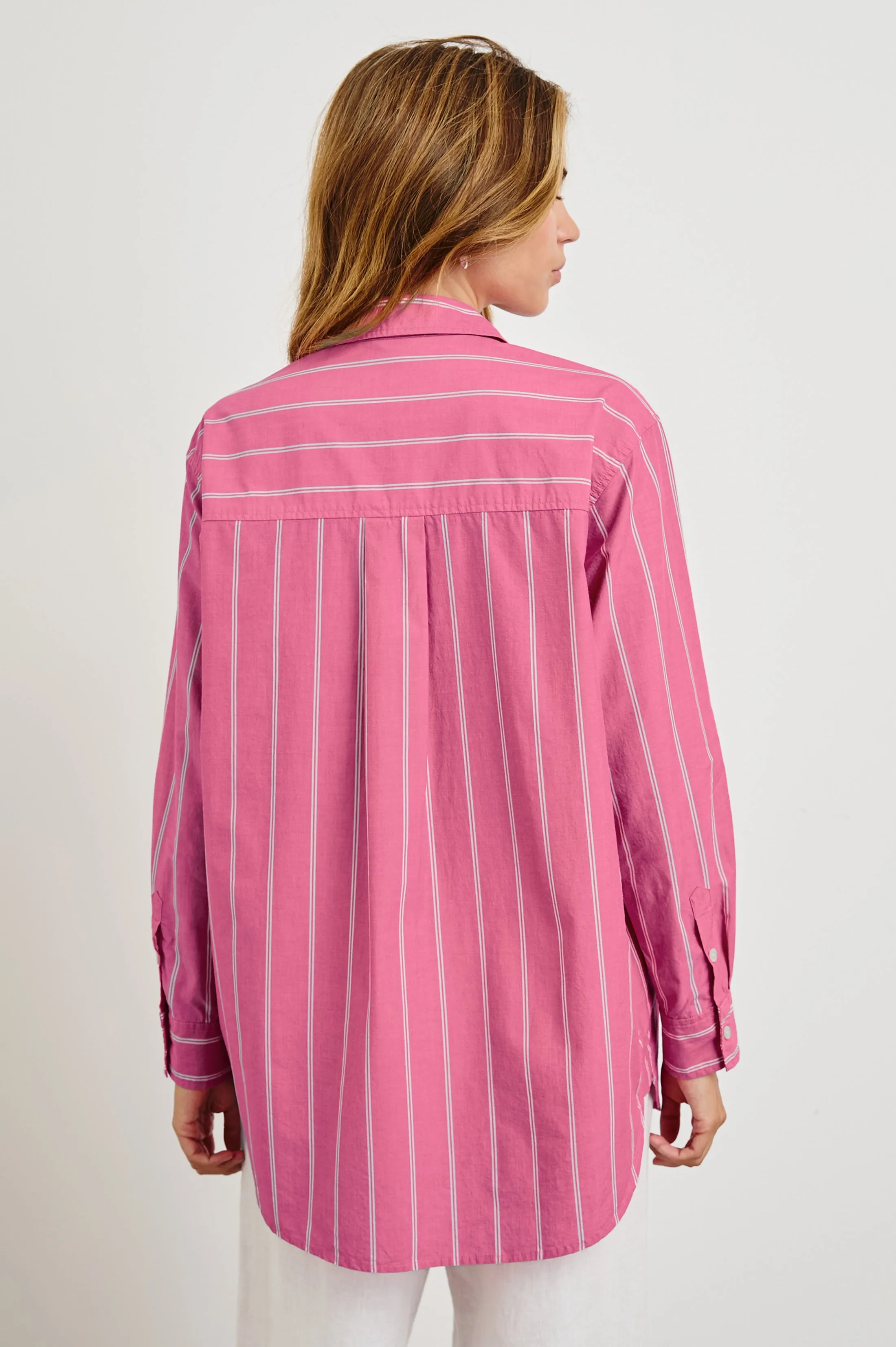 ELSA SHIRT - HIBISCUS WHITE STRIPE sold by Rails product image thumbnail 5
