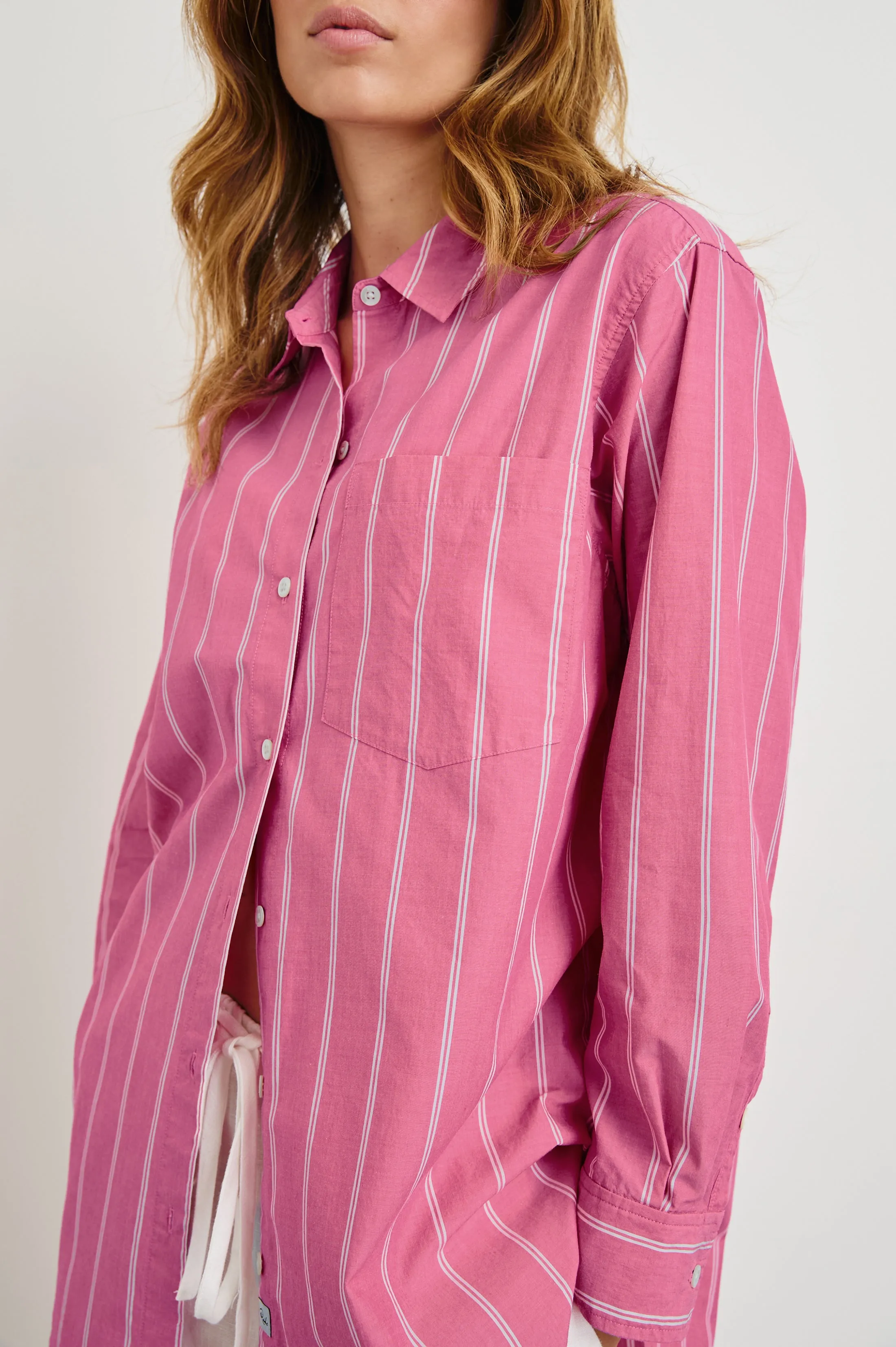 ELSA SHIRT - HIBISCUS WHITE STRIPE sold by Rails product image thumbnail 2