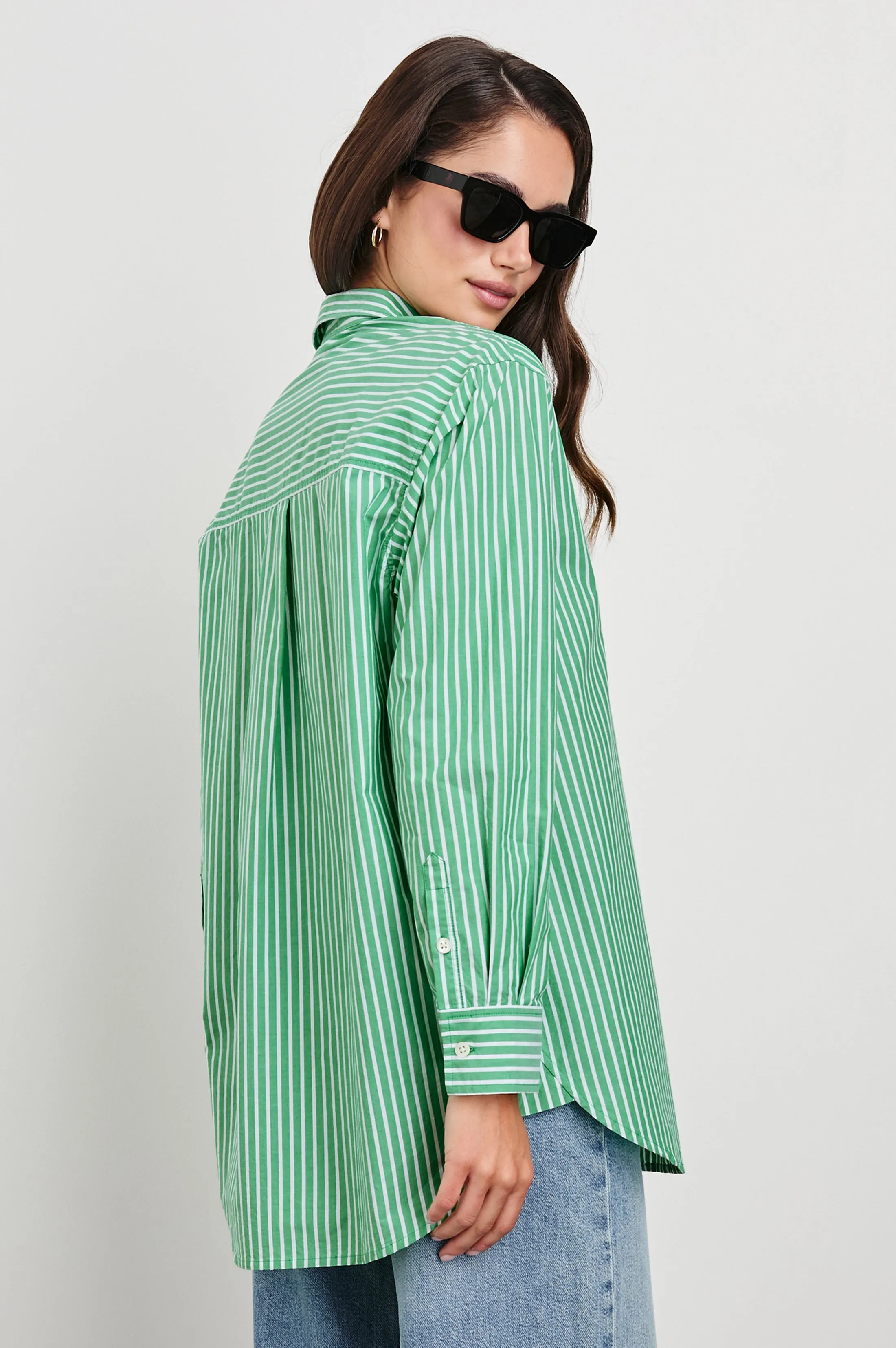 ELSA SHIRT - KELLY WHITE STRIPE sold by Rails product image thumbnail 5