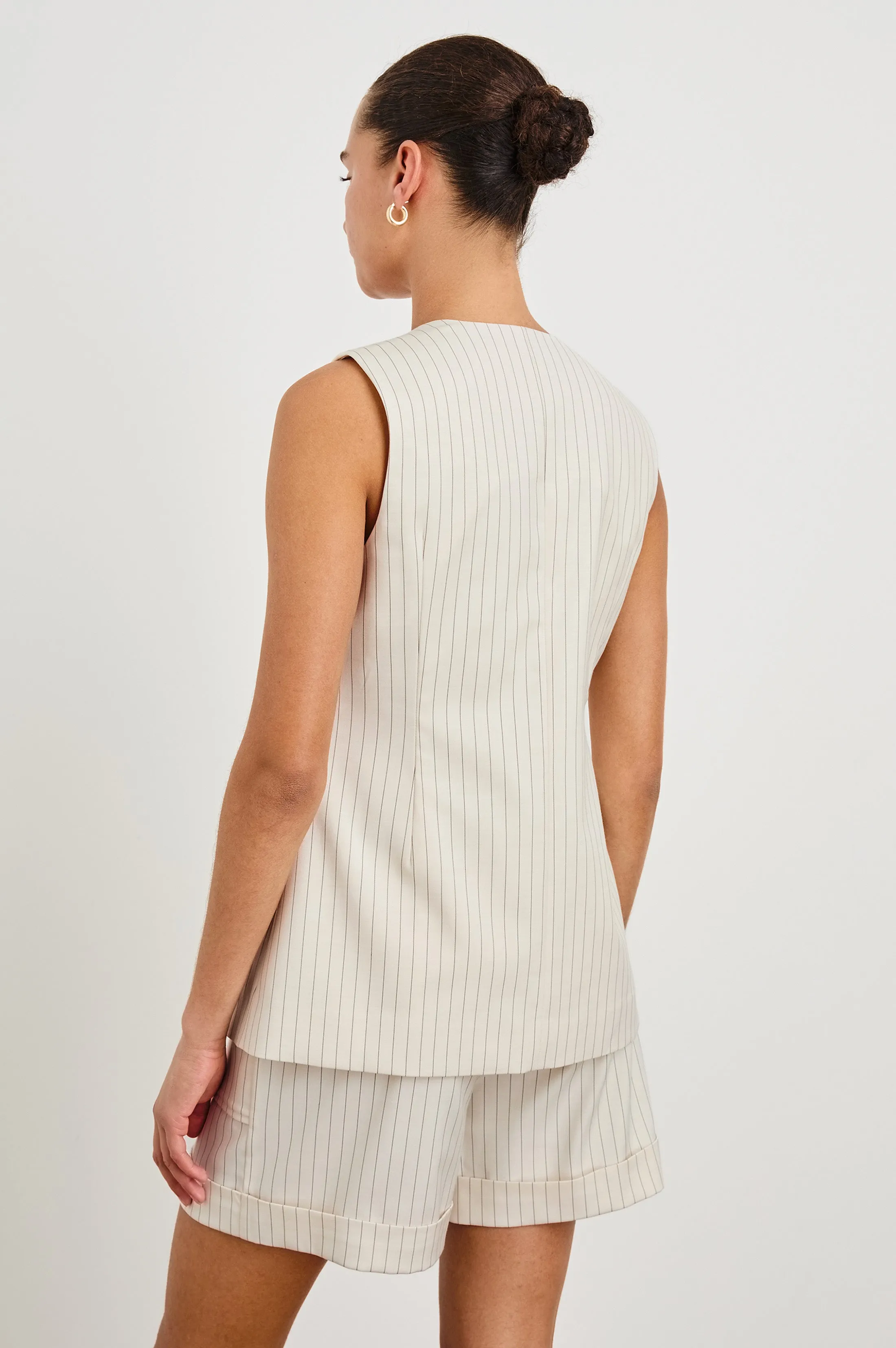 MYLAH VEST - BIRCH PINSTRIPE sold by Rails product image thumbnail 5